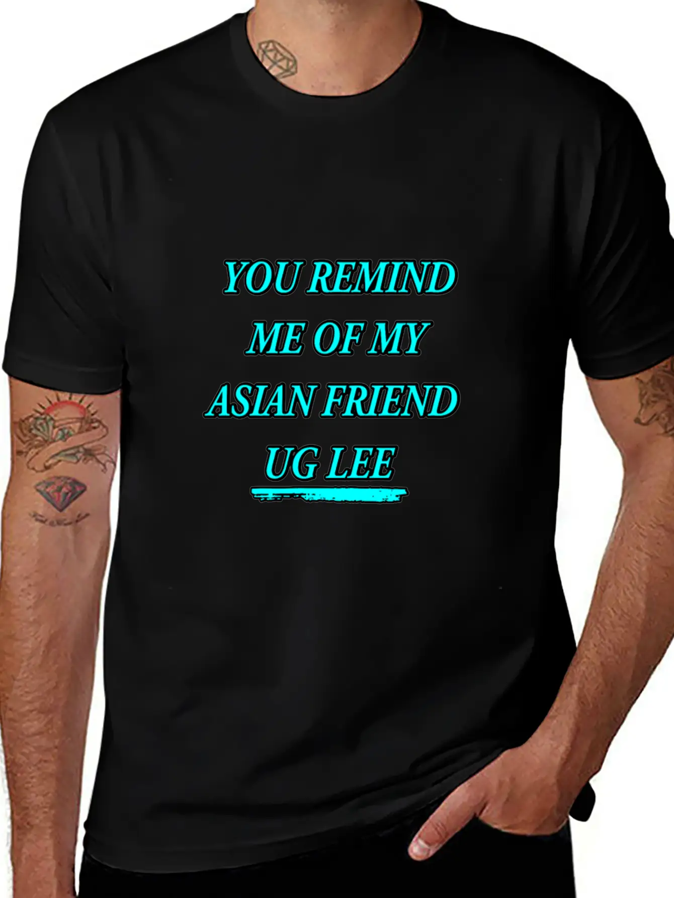 FUNNY For Asians "You Look UG LEE" Essential Cotton Tee For Daily Outfits – Unisex Style