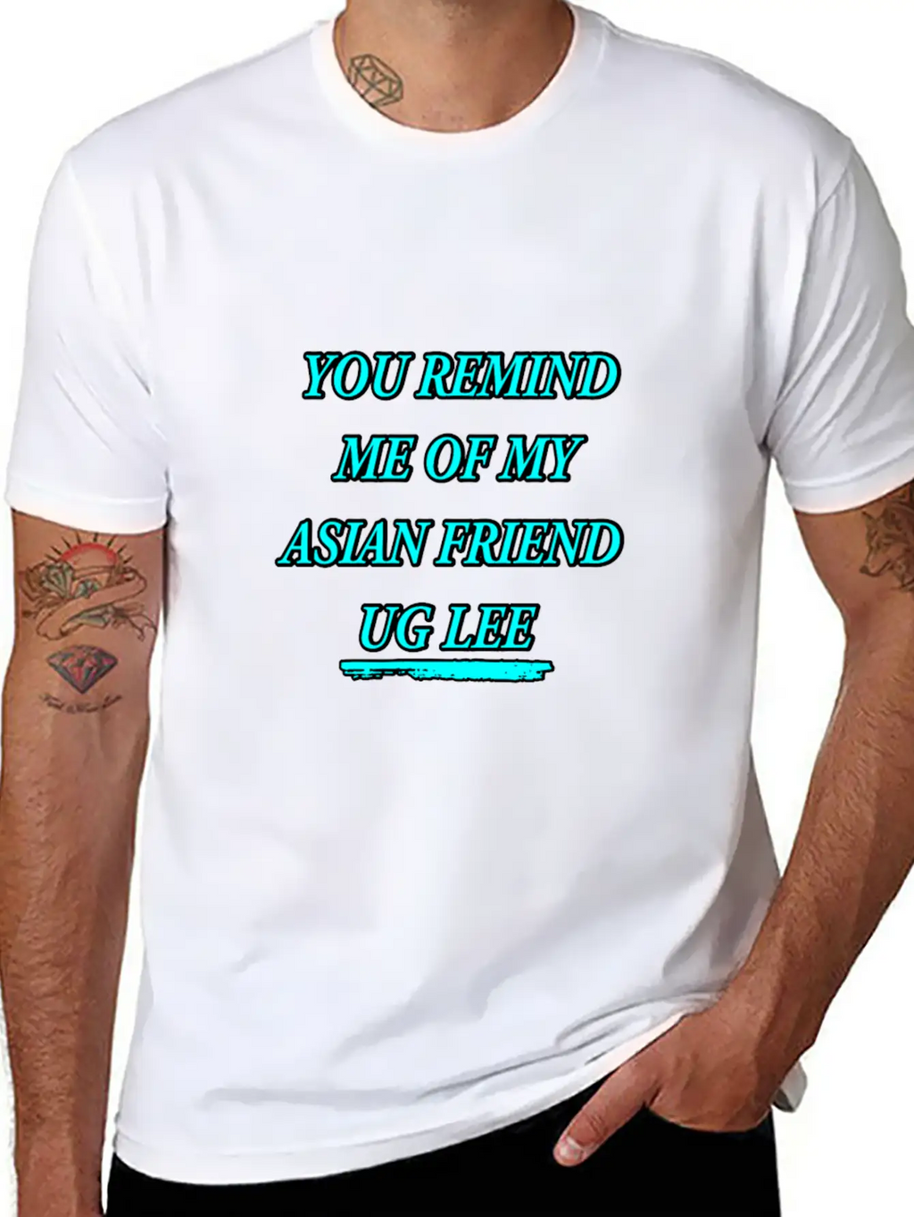 FUNNY For Asians "You Look UG LEE" Essential Cotton Tee For Daily Outfits – Unisex Style