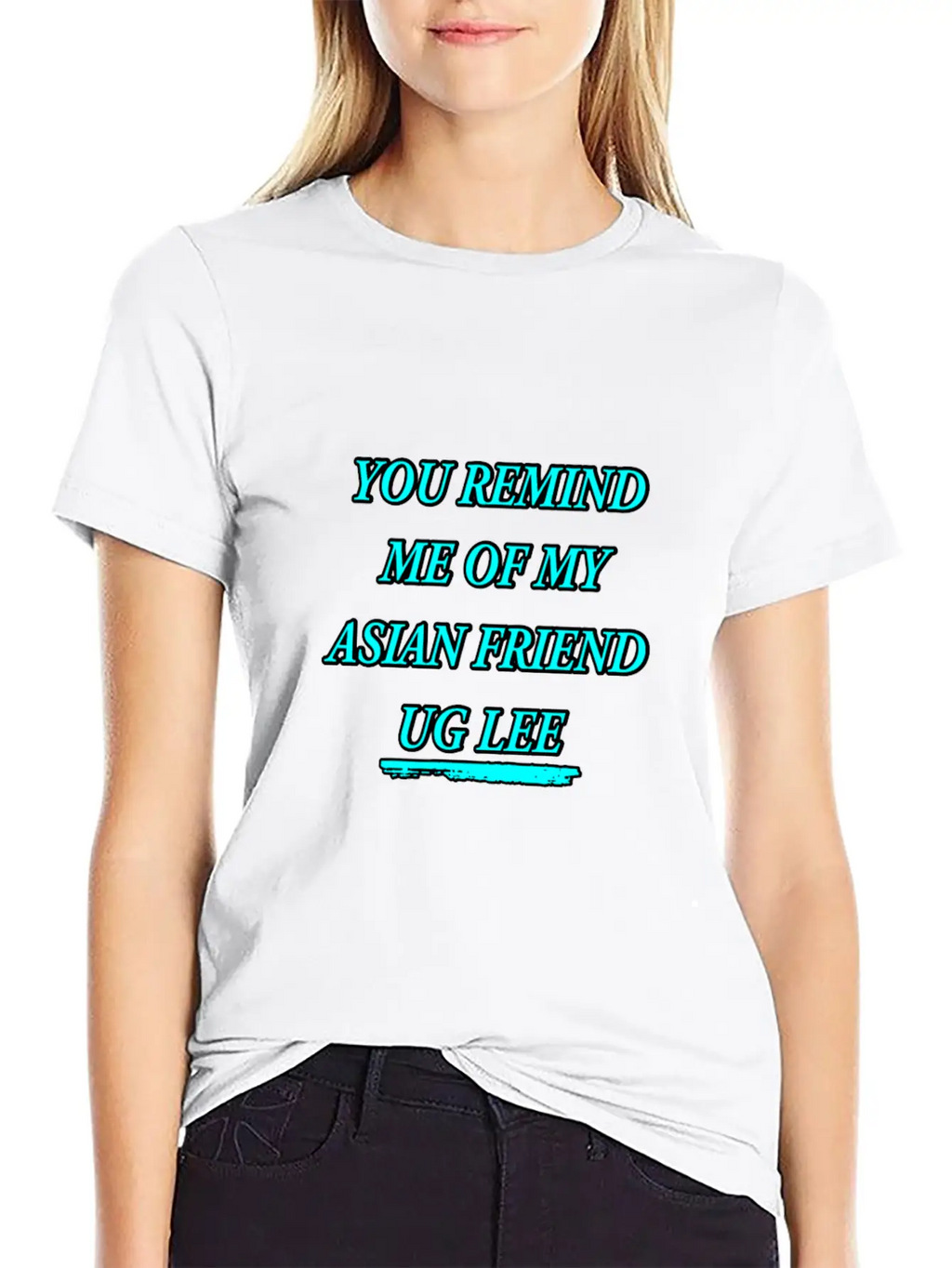 FUNNY For Asians "You Look UG LEE" Essential Cotton Tee For Daily Outfits – Unisex Style