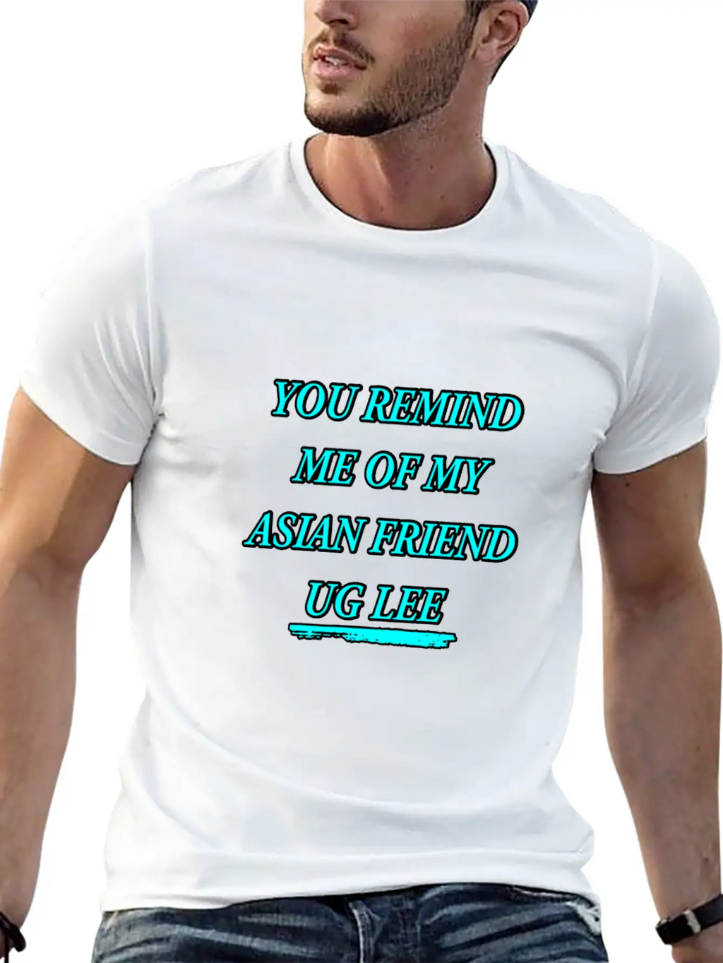 FUNNY For Asians "You Look UG LEE" Essential Cotton Tee For Daily Outfits – Unisex Style