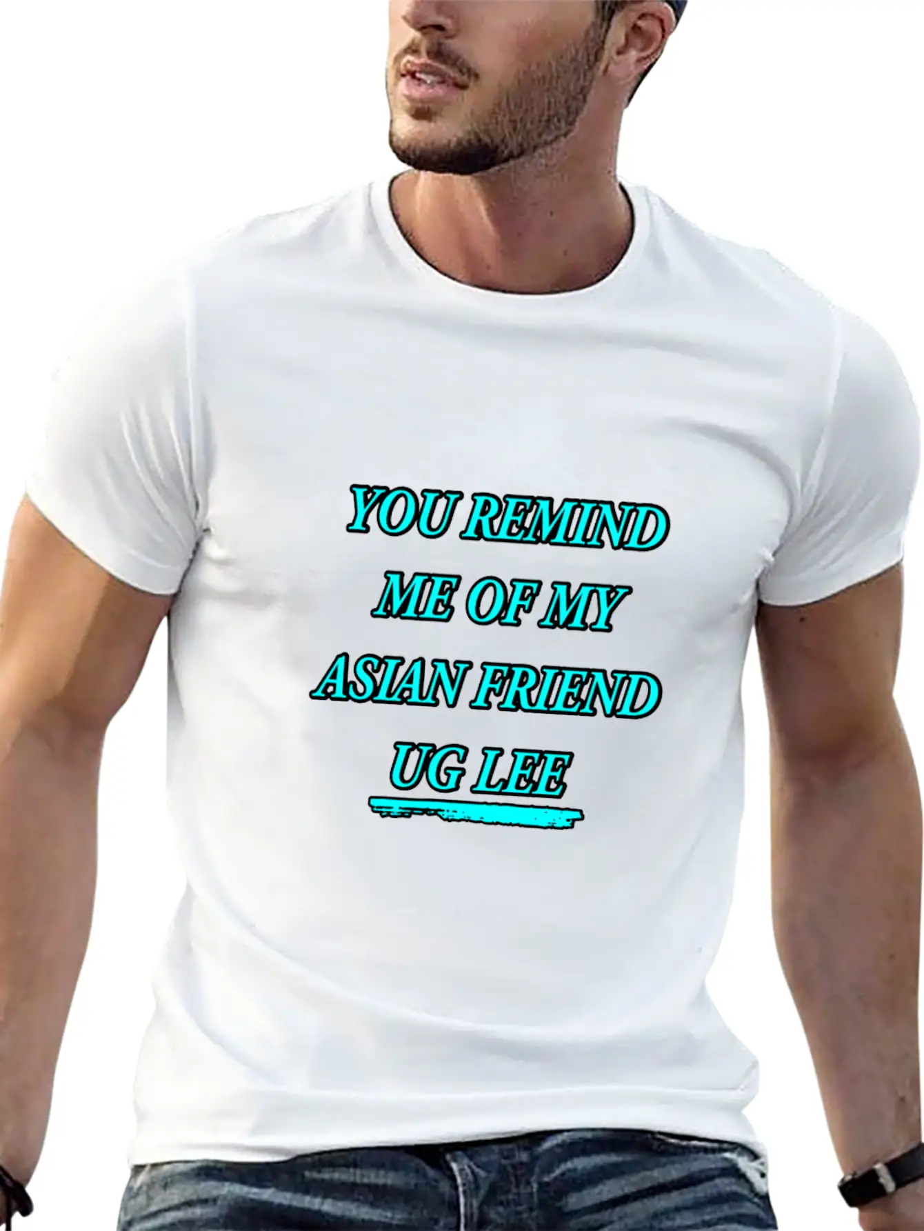 FUNNY For Asians "You Look UG LEE" Essential Cotton Tee For Daily Outfits – Unisex Style