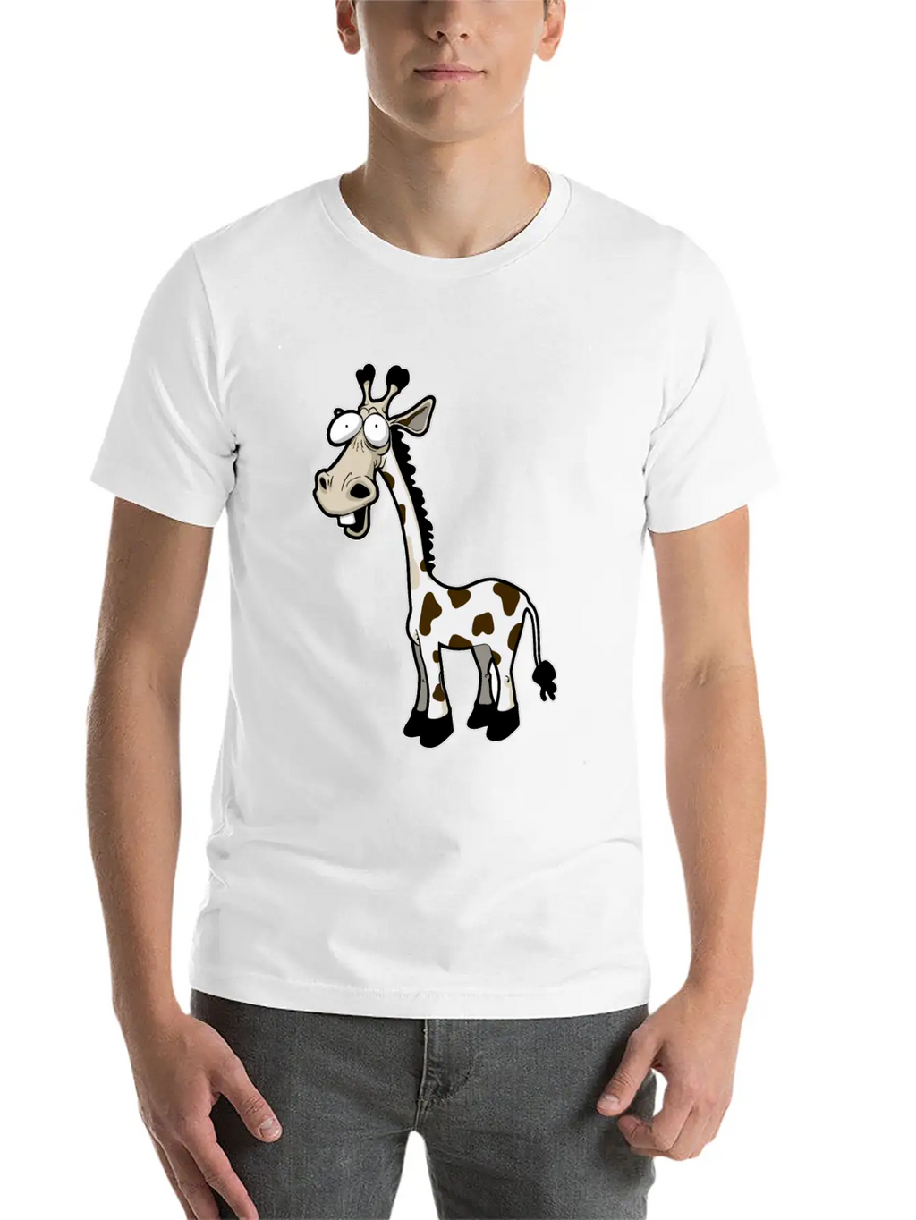 Funny Giraffe Drawn Giraffe Unisex Casual T-Shirt – Clean Design For Daily Comfort