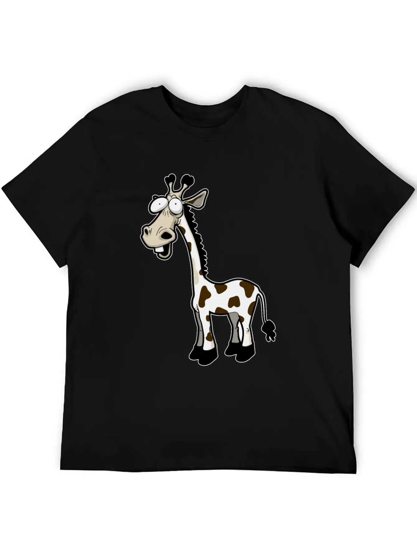 Funny Giraffe Drawn Giraffe Unisex Casual T-Shirt – Clean Design For Daily Comfort