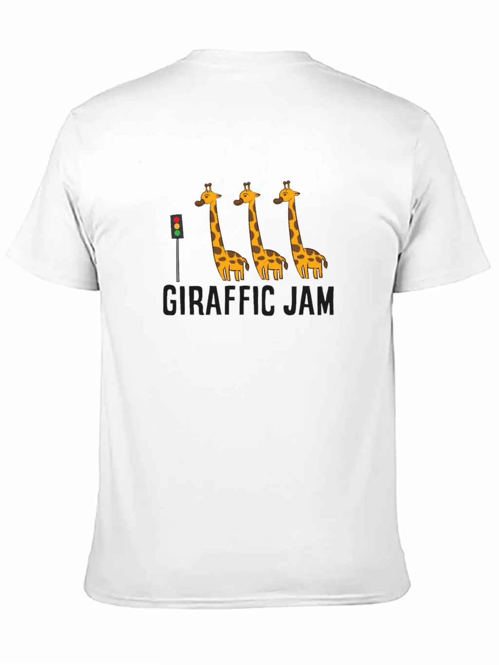 Funny Giraffic Jam Cute Giraffe Giraffe Pun Cute Unisex Short Sleeve Soft Cotton T-Shirt – Casual Everyday Wear