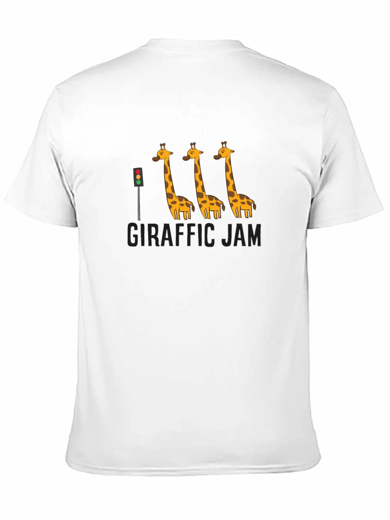 Funny Giraffic Jam Cute Giraffe Giraffe Pun Cute Unisex Short Sleeve Soft Cotton T-Shirt – Casual Everyday Wear