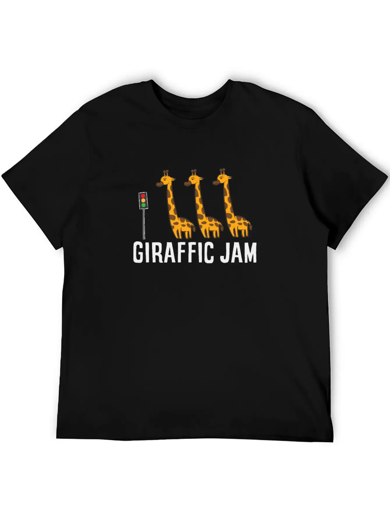Funny Giraffic Jam Cute Giraffe Giraffe Pun Cute Unisex Short Sleeve Soft Cotton T-Shirt – Casual Everyday Wear