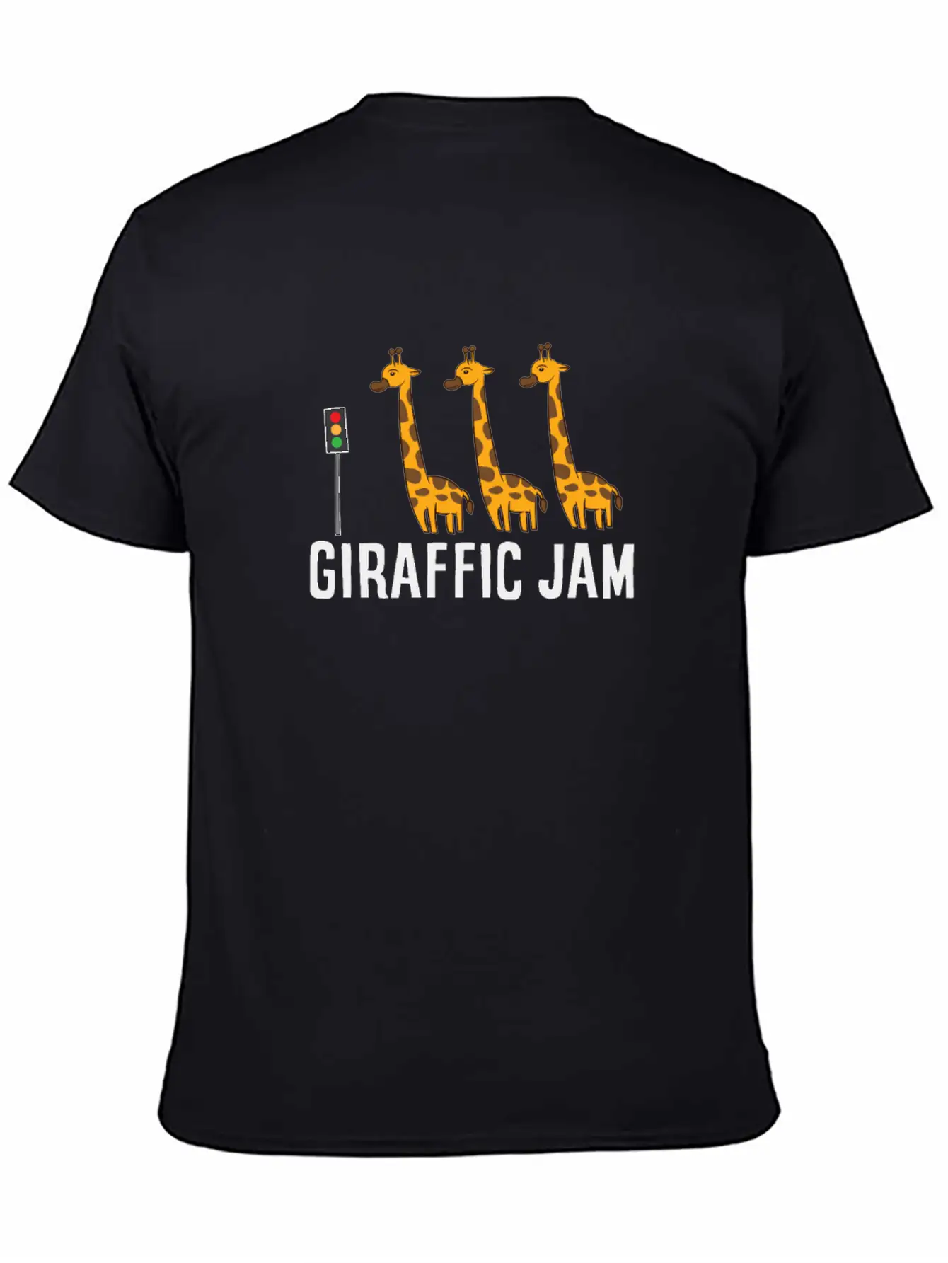 Funny Giraffic Jam Cute Giraffe Giraffe Pun Cute Unisex Short Sleeve Soft Cotton T-Shirt – Casual Everyday Wear