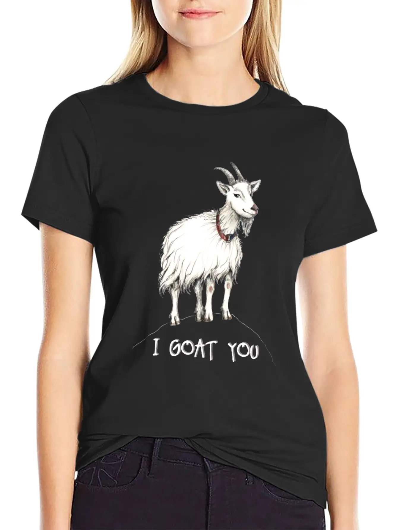 Funny Goat Illustration :: I Got You - I Goat You Unisex Casual T-Shirt – Clean Design For Daily Comfort