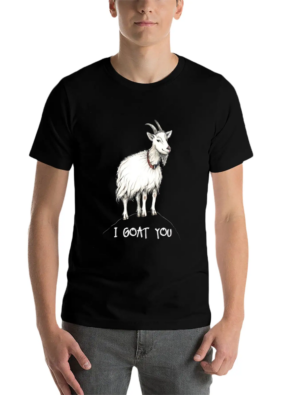 Funny Goat Illustration :: I Got You - I Goat You Unisex Casual T-Shirt – Clean Design For Daily Comfort