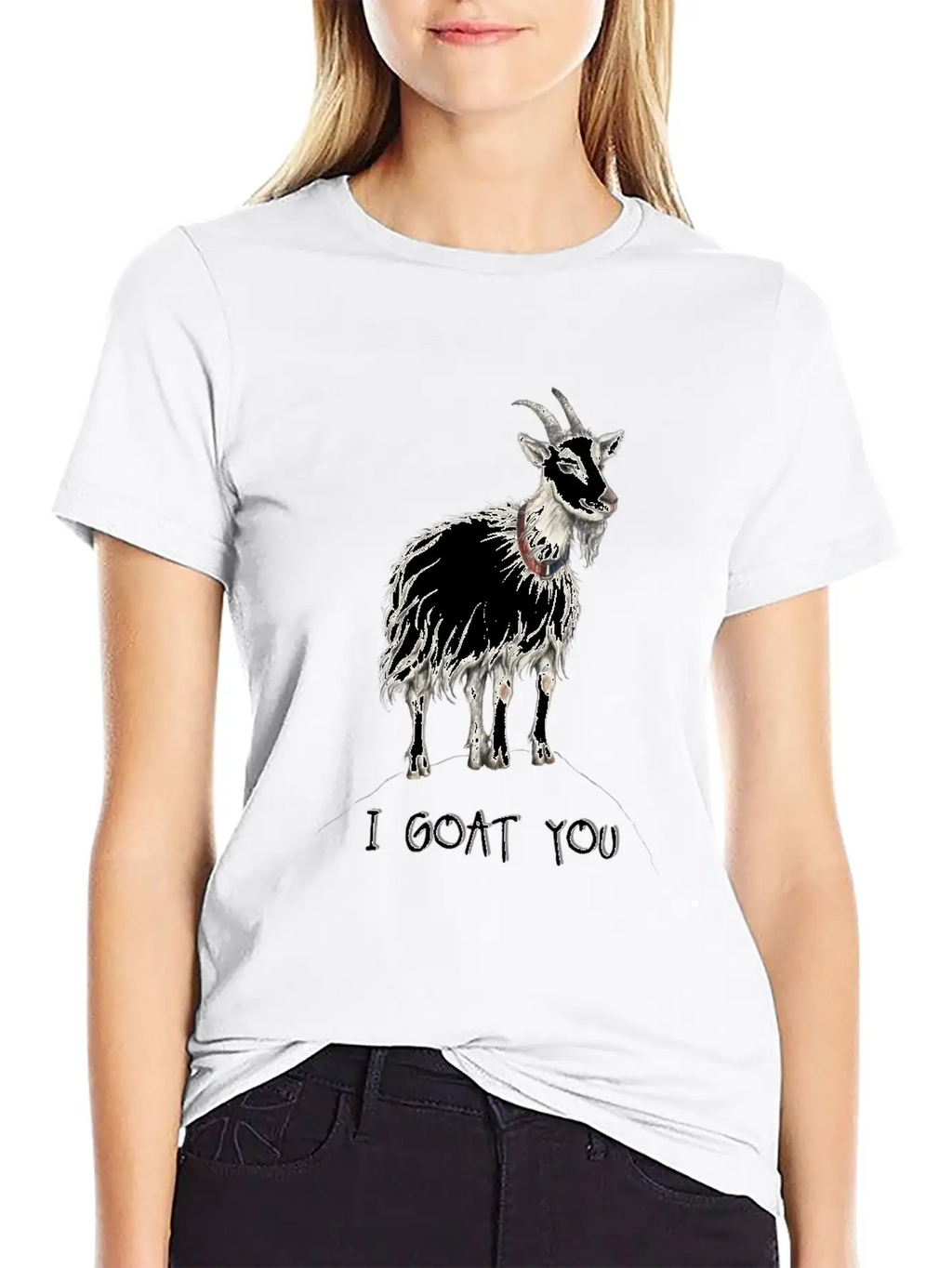 Funny Goat Illustration :: I Got You - I Goat You Unisex Casual T-Shirt – Clean Design For Daily Comfort