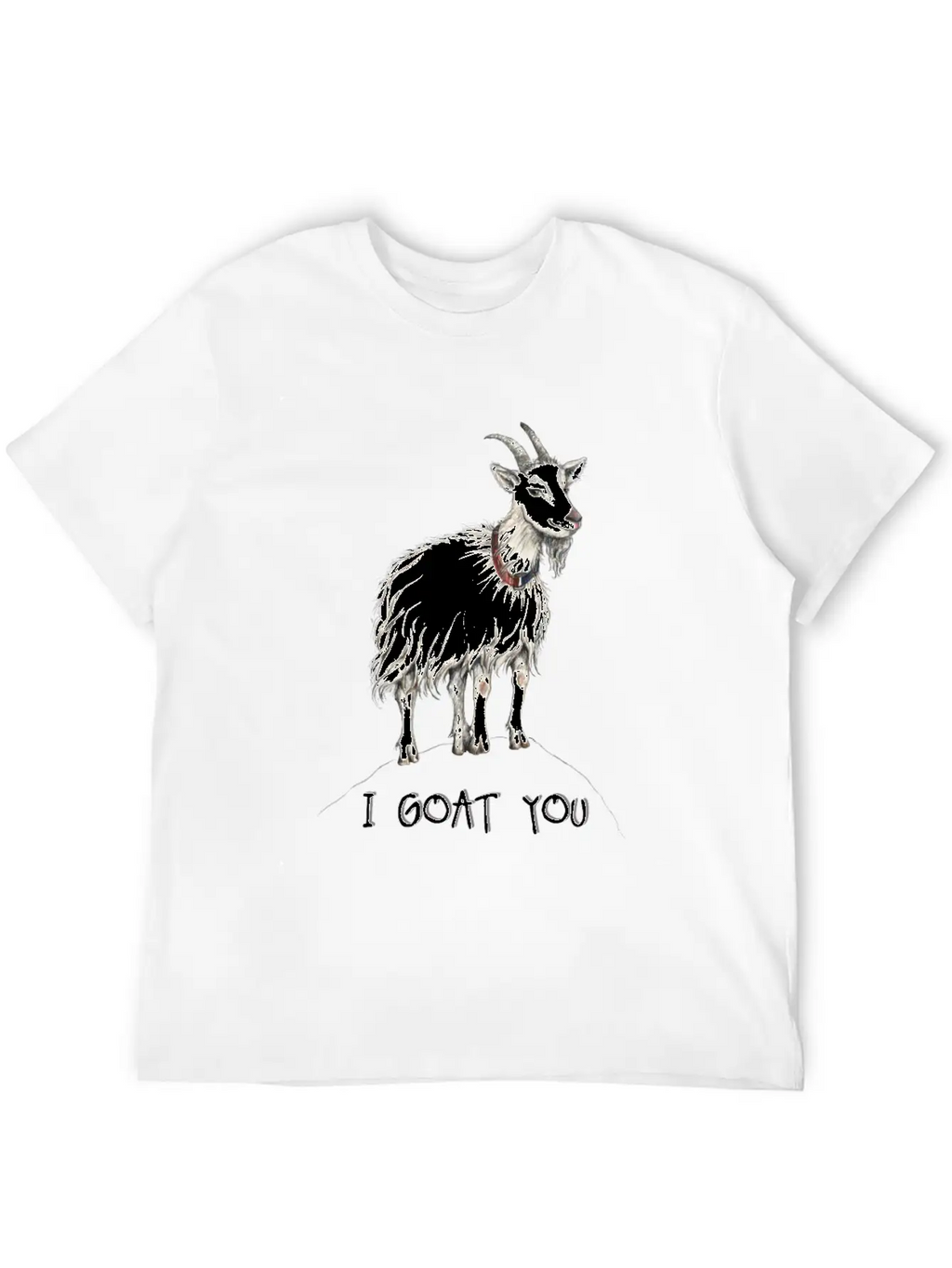 Funny Goat Illustration :: I Got You - I Goat You Unisex Casual T-Shirt – Clean Design For Daily Comfort