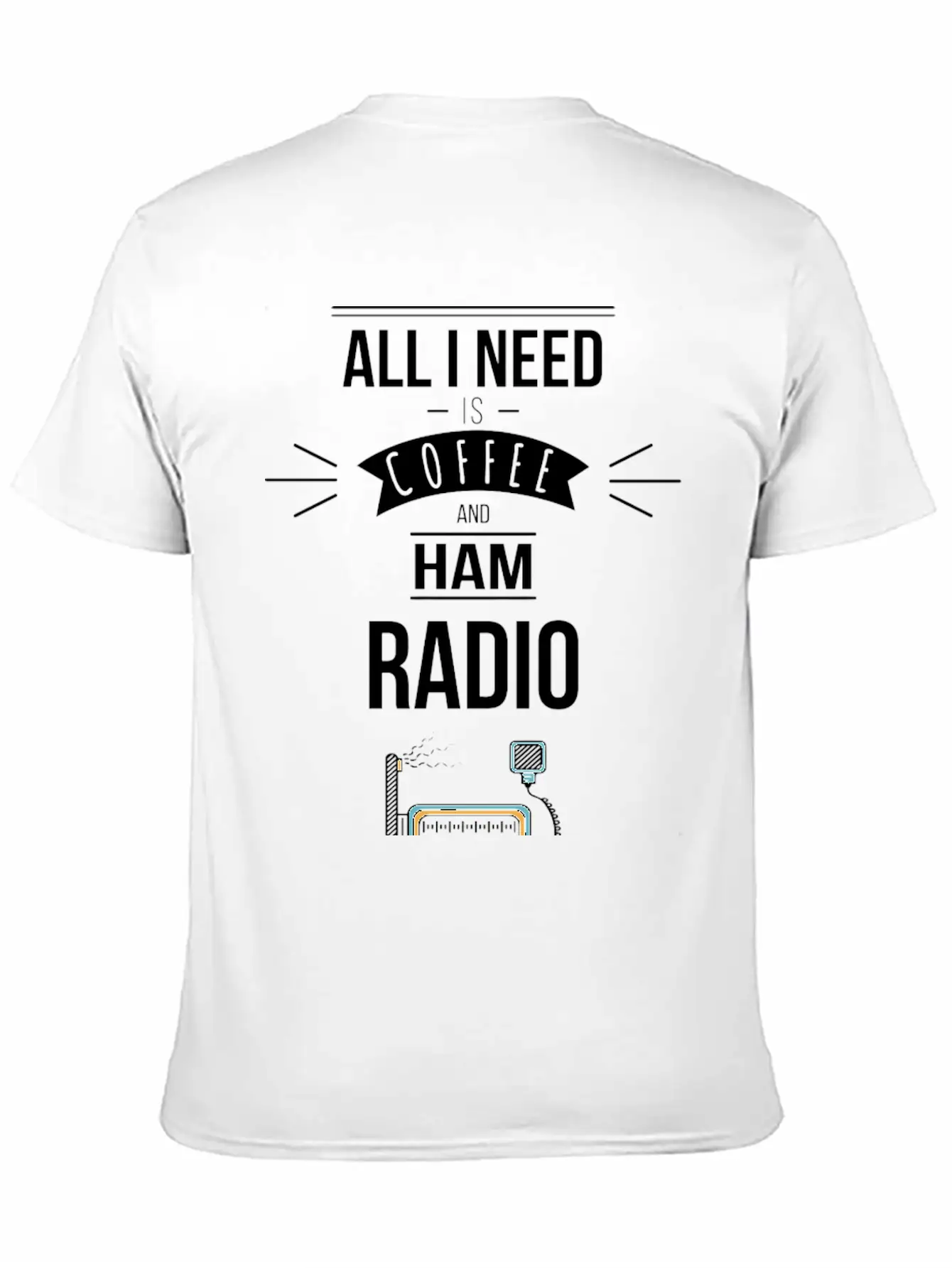 Funny Ham Radio Operator Coffee Drinker Unisex Casual T-Shirt – Clean Design For Daily Comfort