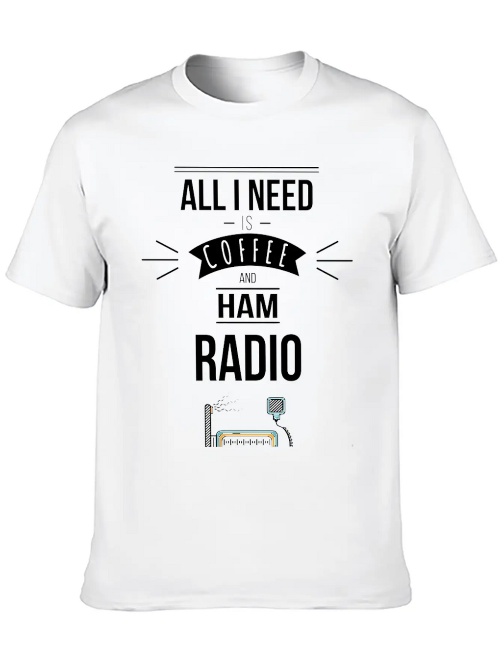 Funny Ham Radio Operator Coffee Drinker Unisex Casual T-Shirt – Clean Design For Daily Comfort