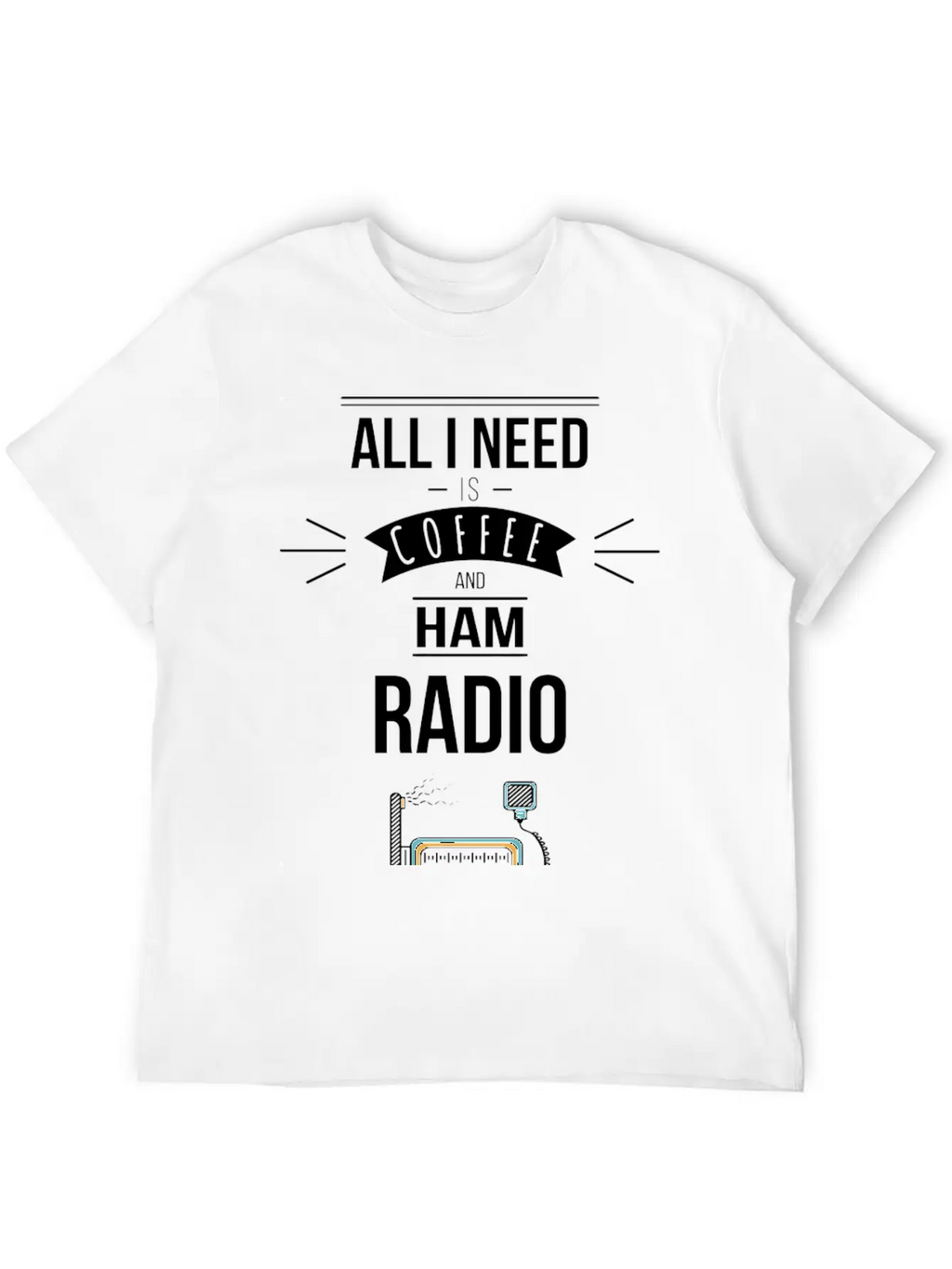 Funny Ham Radio Operator Coffee Drinker Unisex Casual T-Shirt – Clean Design For Daily Comfort