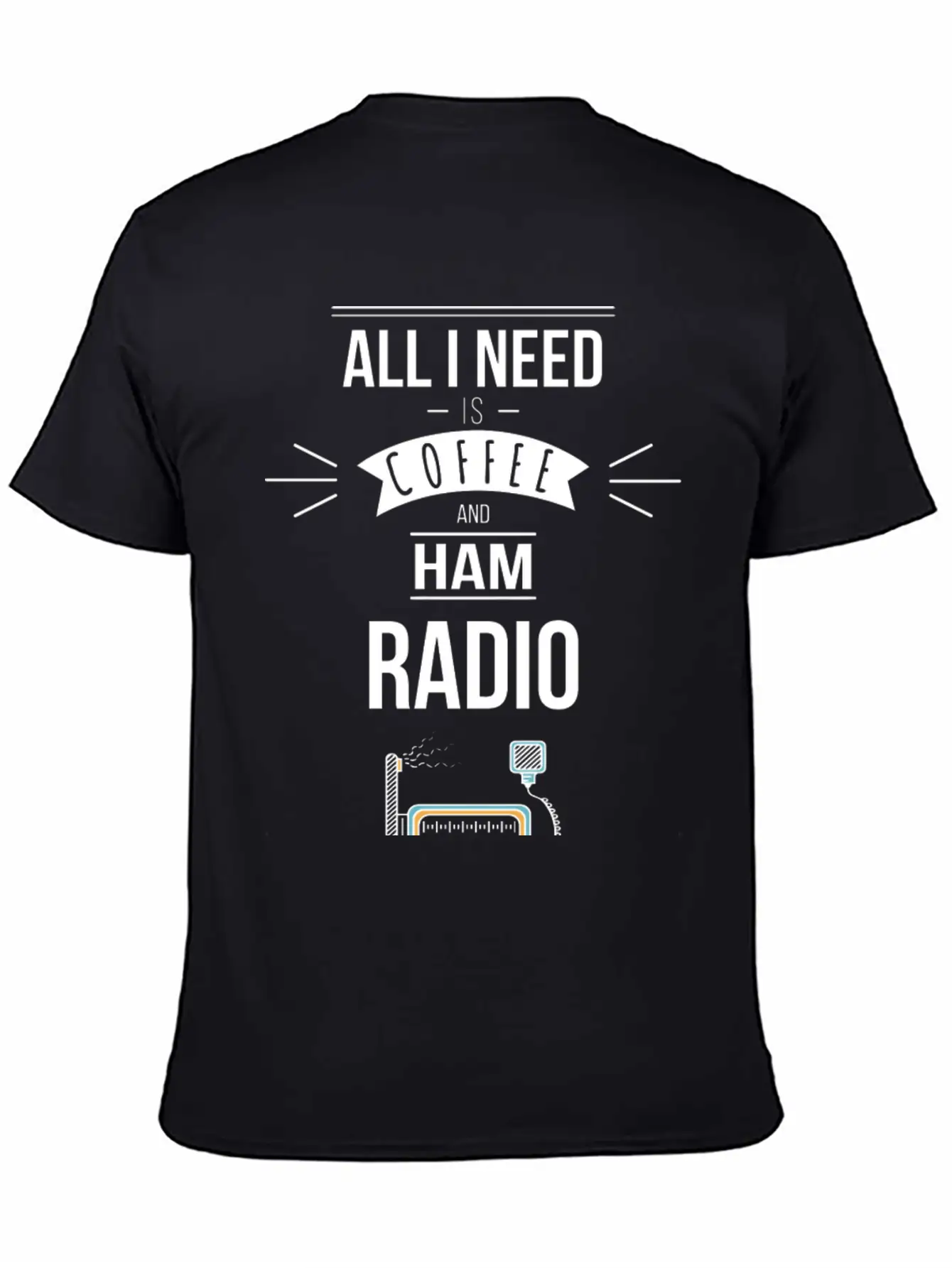 Funny Ham Radio Operator Coffee Drinker Unisex Casual T-Shirt – Clean Design For Daily Comfort