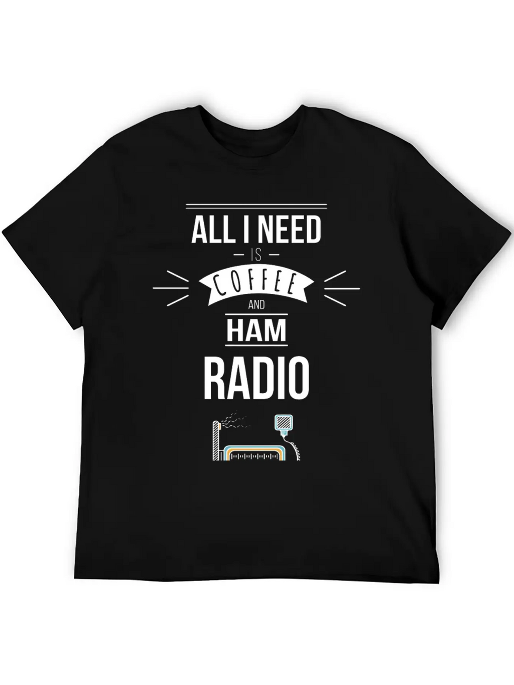 Funny Ham Radio Operator Coffee Drinker Unisex Casual T-Shirt – Clean Design For Daily Comfort