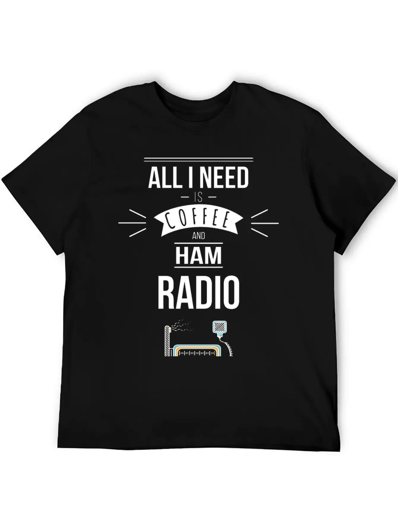 Funny Ham Radio Operator Coffee Drinker Unisex Casual T-Shirt – Clean Design For Daily Comfort