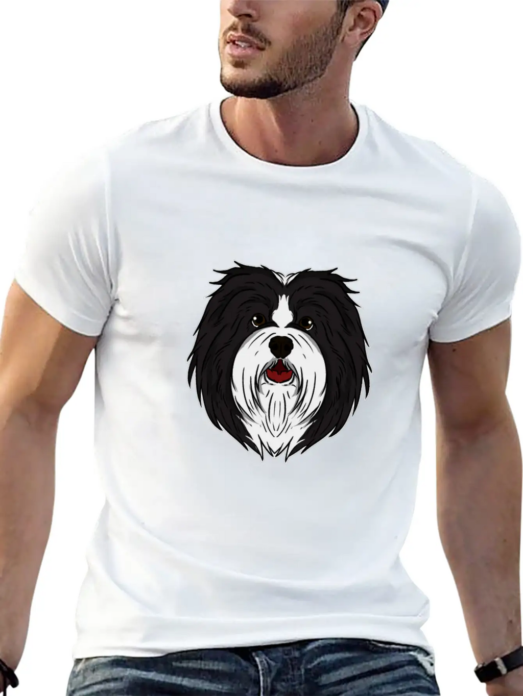 Funny Havanese Dog Head Dog Gift Unisex Casual T-Shirt – Clean Design For Daily Comfort