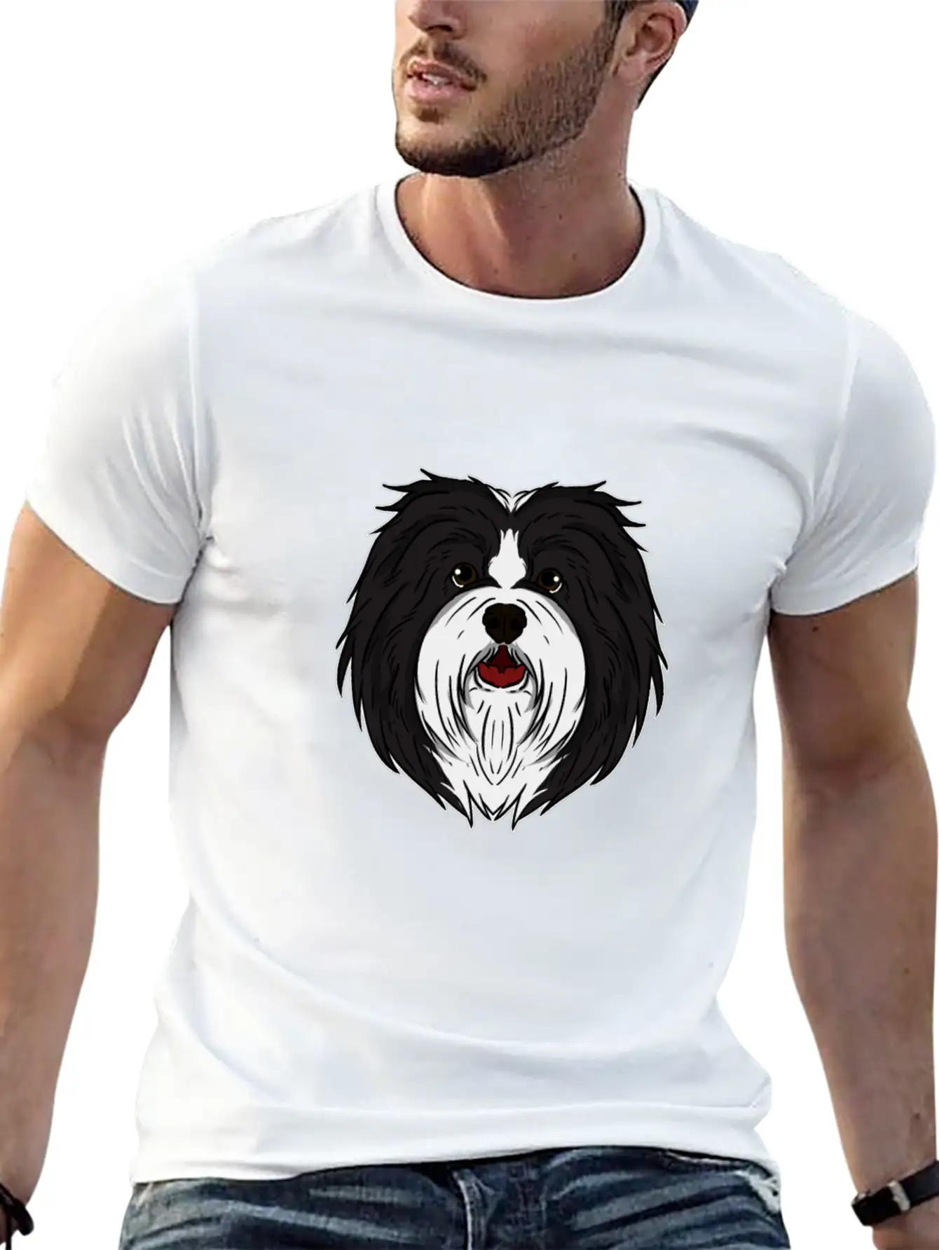 Funny Havanese Dog Head Dog Gift Unisex Casual T-Shirt – Clean Design For Daily Comfort