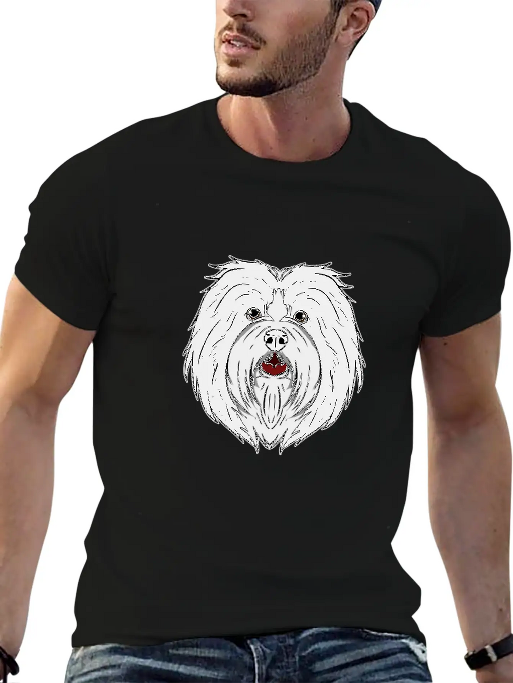 Funny Havanese Dog Head Dog Gift Unisex Casual T-Shirt – Clean Design For Daily Comfort