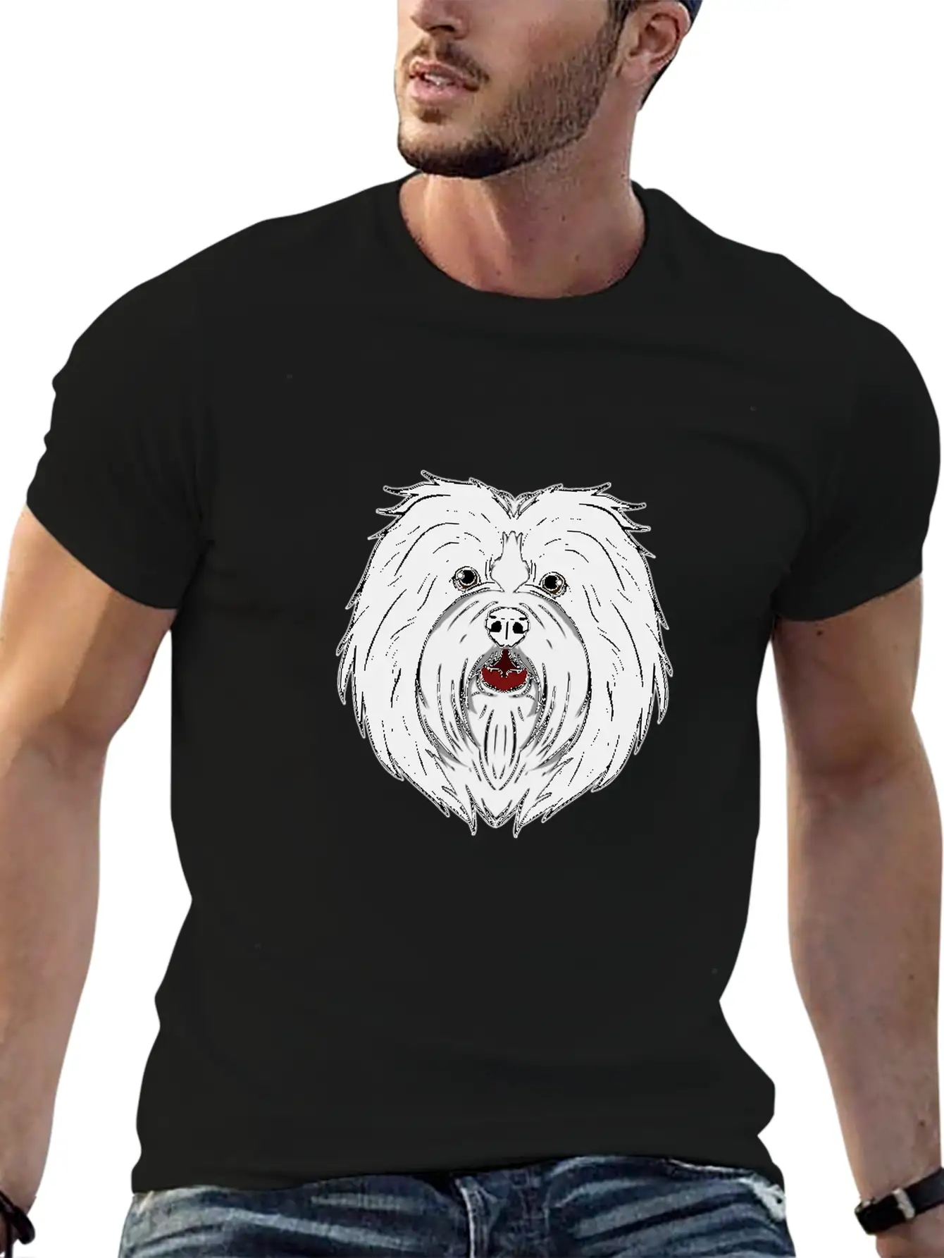 Funny Havanese Dog Head Dog Gift Unisex Casual T-Shirt – Clean Design For Daily Comfort