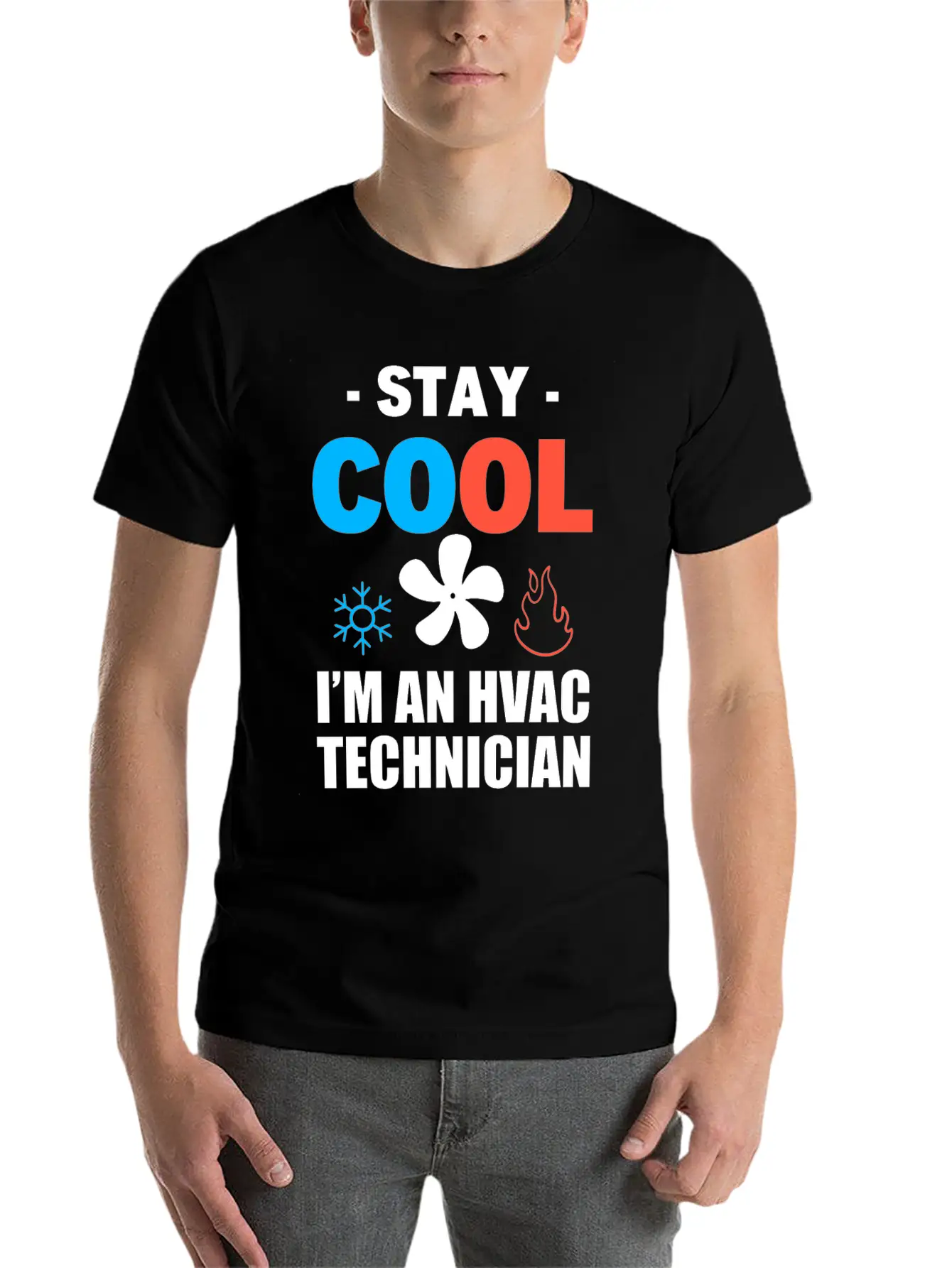 Funny HVAC Tech Air-conditioning Technician Unisex Short Sleeve Soft Cotton T-Shirt – Casual Everyday Wear