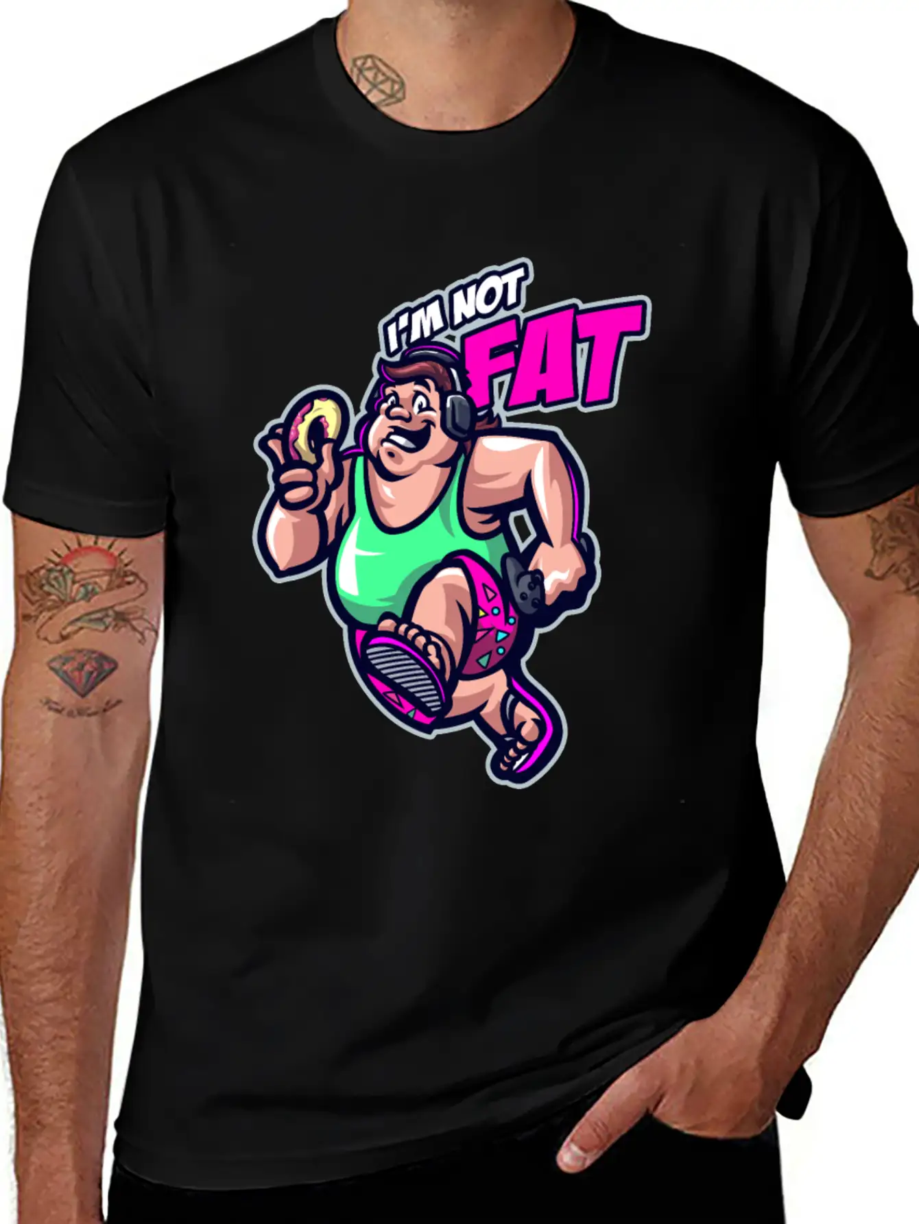 Funny I'm Not Fat In Denial Obesity Patient Classic Fit Graphic Tee For Daily Comfort – Unisex Cotton Shirt