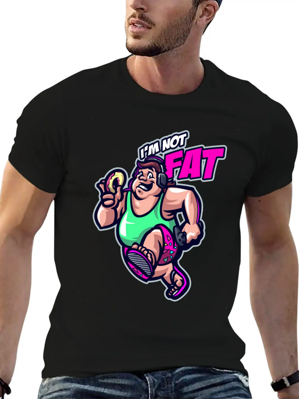 Funny I'm Not Fat In Denial Obesity Patient Classic Fit Graphic Tee For Daily Comfort – Unisex Cotton Shirt