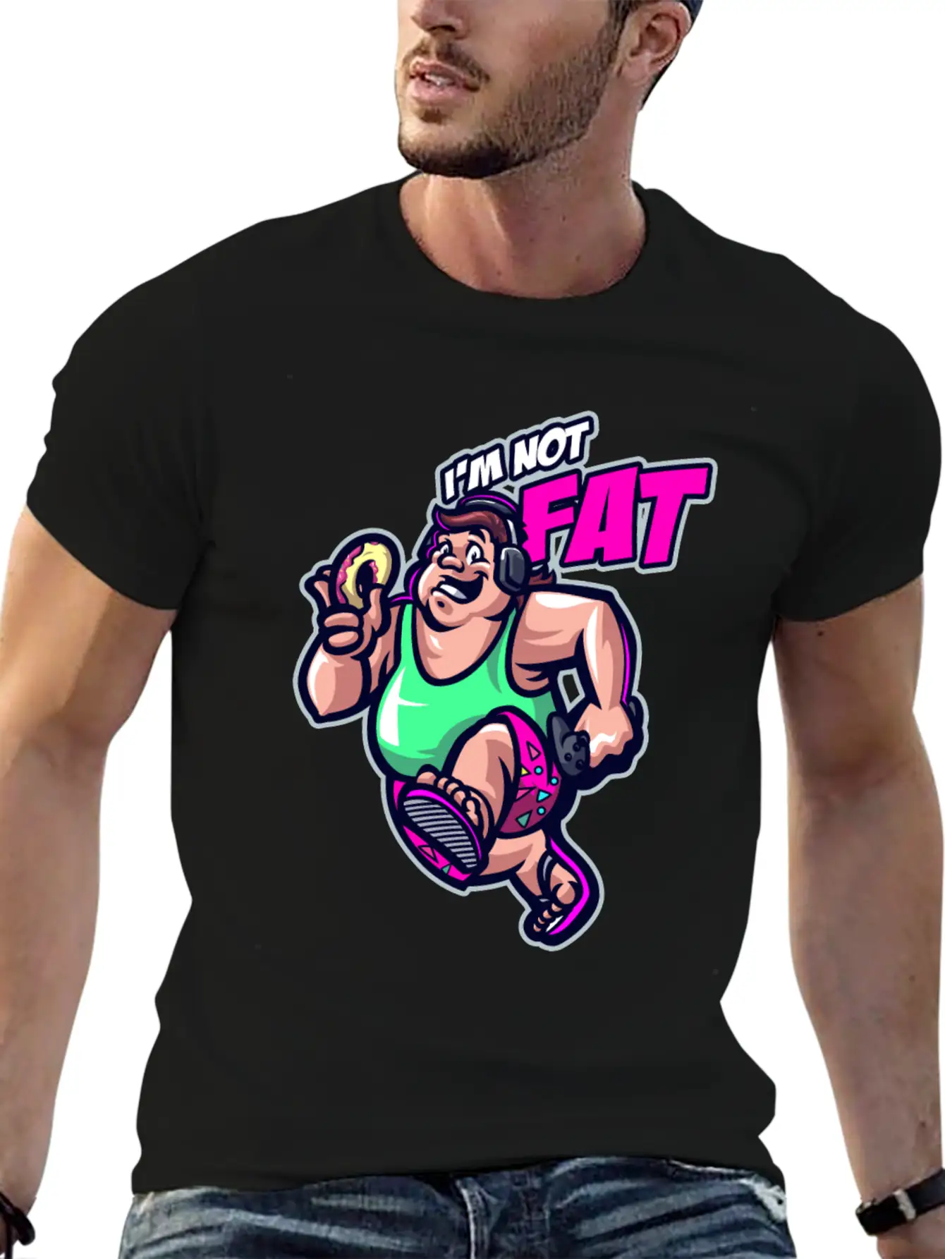 Funny I'm Not Fat In Denial Obesity Patient Classic Fit Graphic Tee For Daily Comfort – Unisex Cotton Shirt