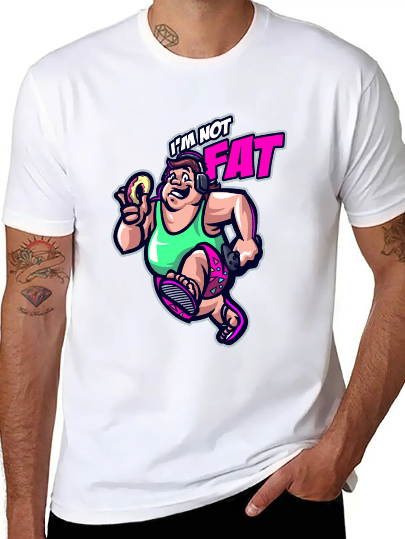 Funny I'm Not Fat In Denial Obesity Patient Classic Fit Graphic Tee For Daily Comfort – Unisex Cotton Shirt