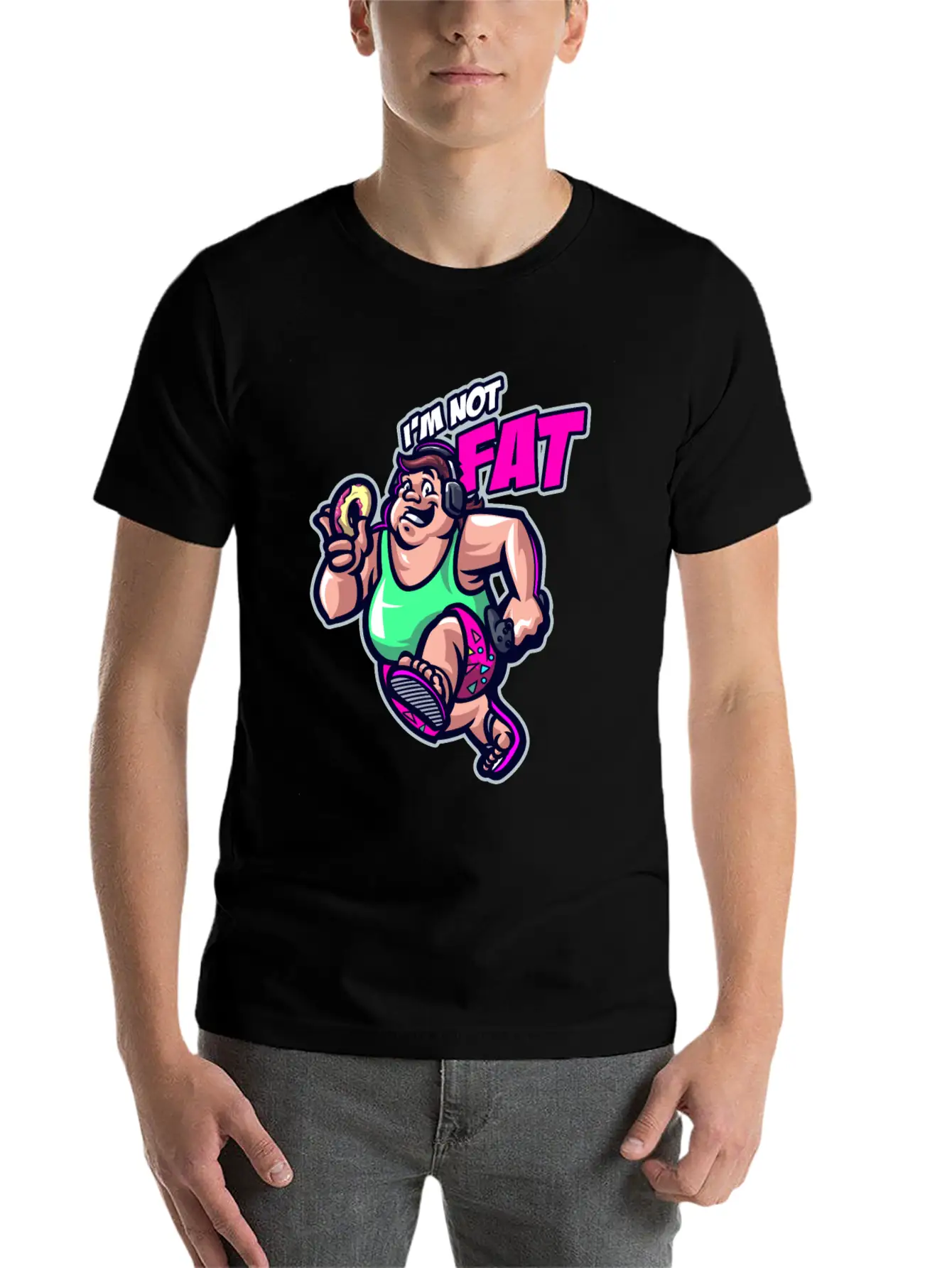 Funny I'm Not Fat In Denial Obesity Patient Classic Fit Graphic Tee For Daily Comfort – Unisex Cotton Shirt