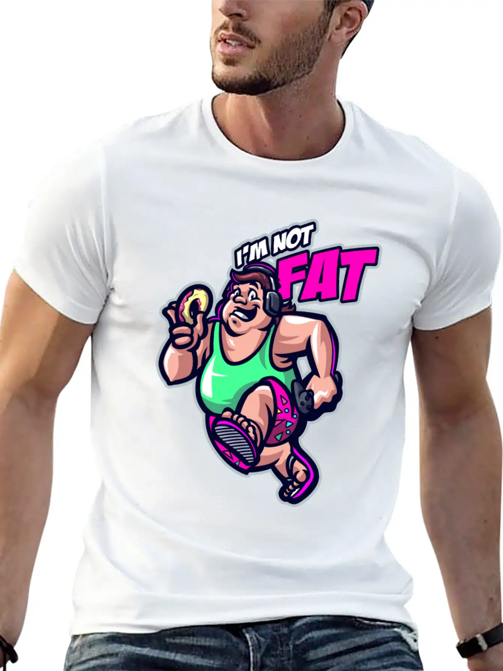 Funny I'm Not Fat In Denial Obesity Patient Classic Fit Graphic Tee For Daily Comfort – Unisex Cotton Shirt