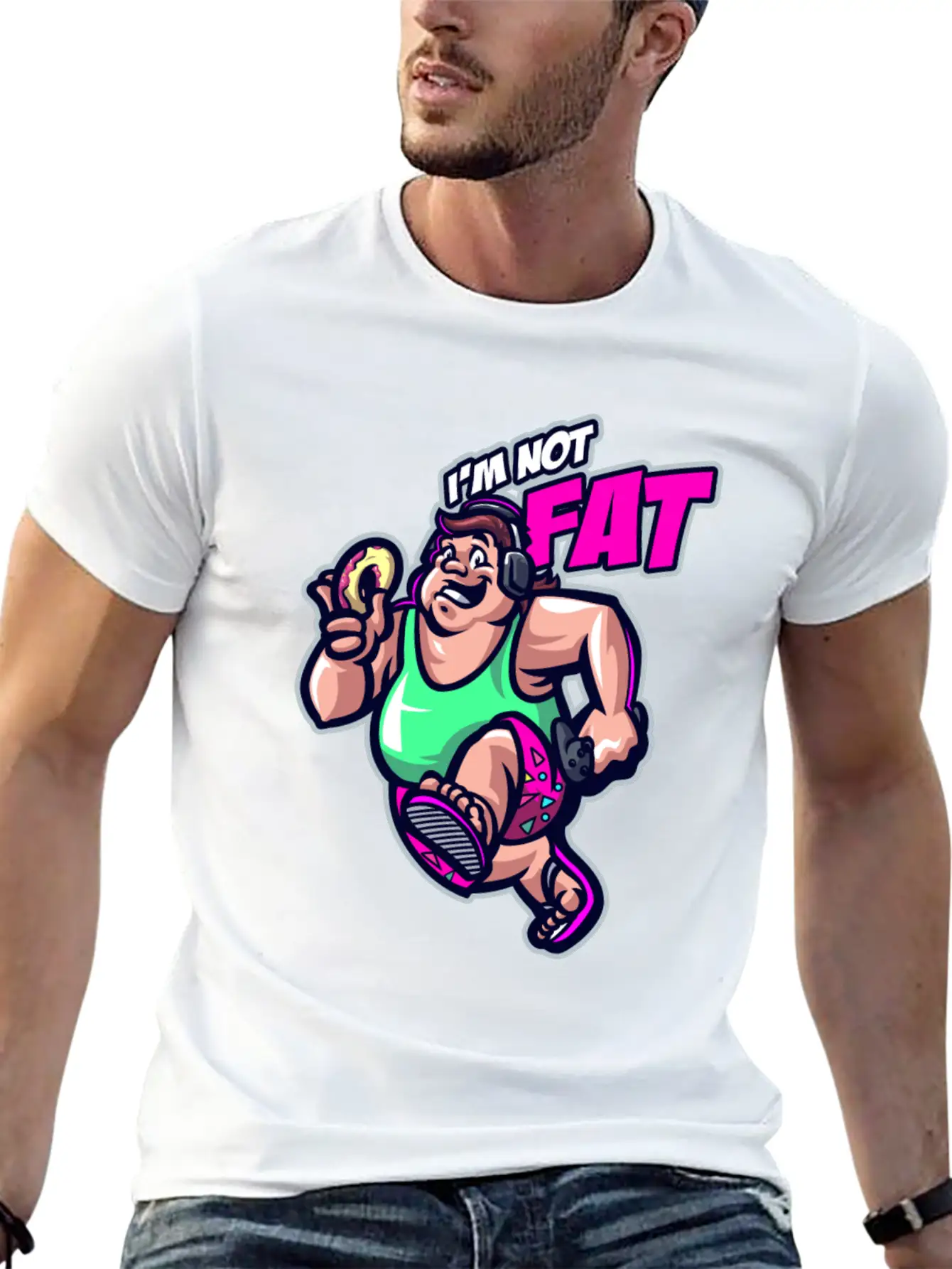 Funny I'm Not Fat In Denial Obesity Patient Classic Fit Graphic Tee For Daily Comfort – Unisex Cotton Shirt