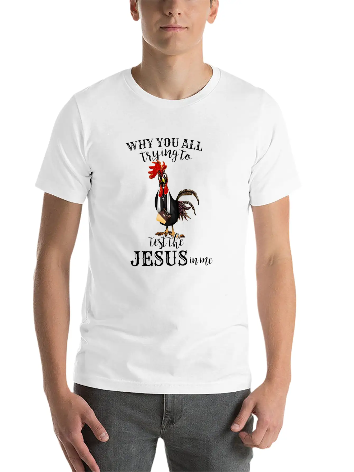 Funny Jesus Gift || Test The Jesus Breathable Soft Cotton T-Shirt – Timeless Casual Look
