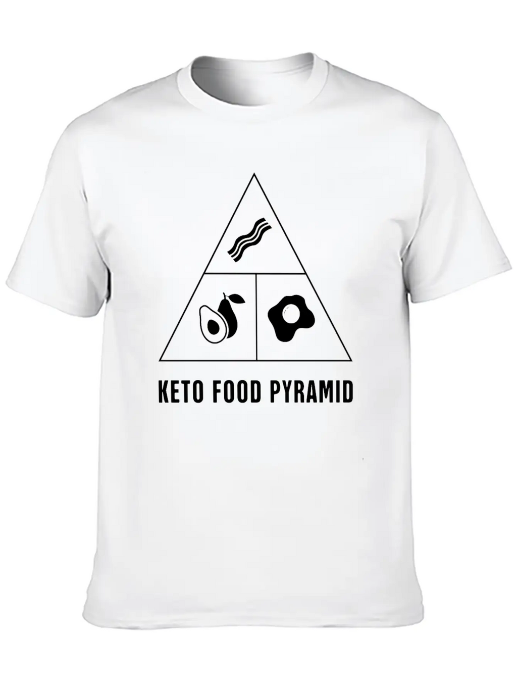 Funny Keto Food Pyramid Unisex Casual T-Shirt – Clean Design For Daily Comfort