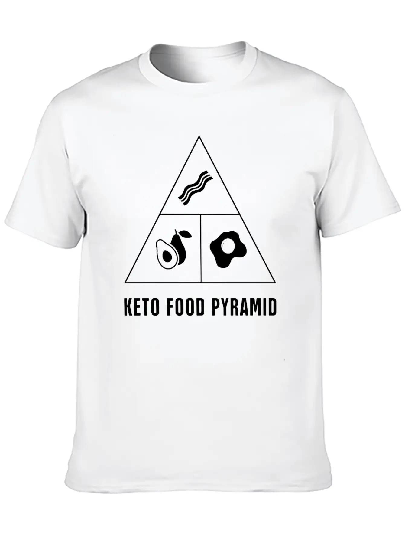Funny Keto Food Pyramid Unisex Casual T-Shirt – Clean Design For Daily Comfort