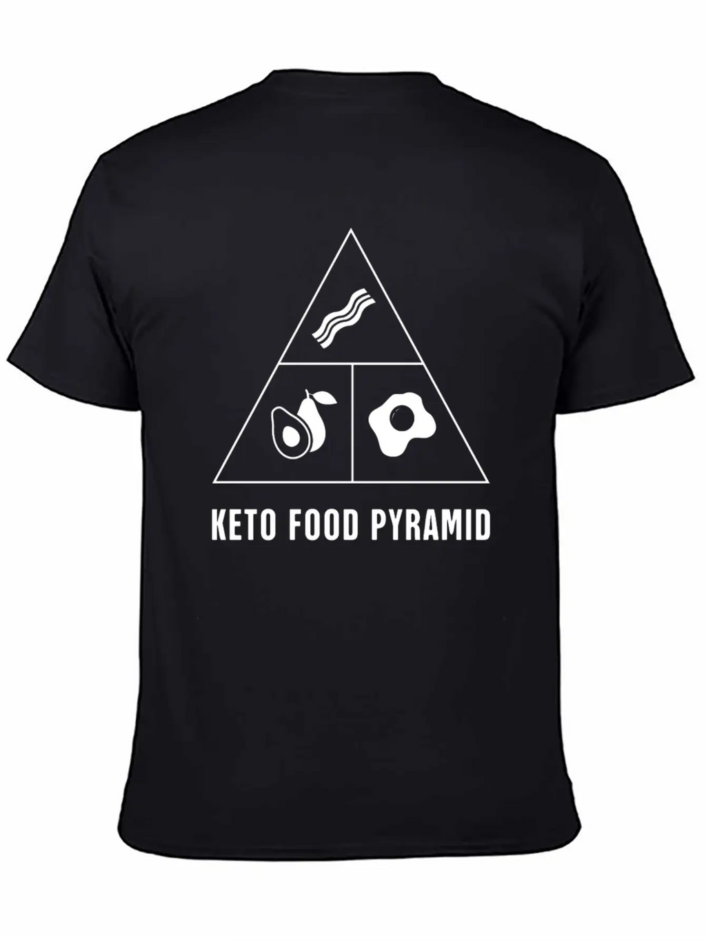 Funny Keto Food Pyramid Unisex Casual T-Shirt – Clean Design For Daily Comfort