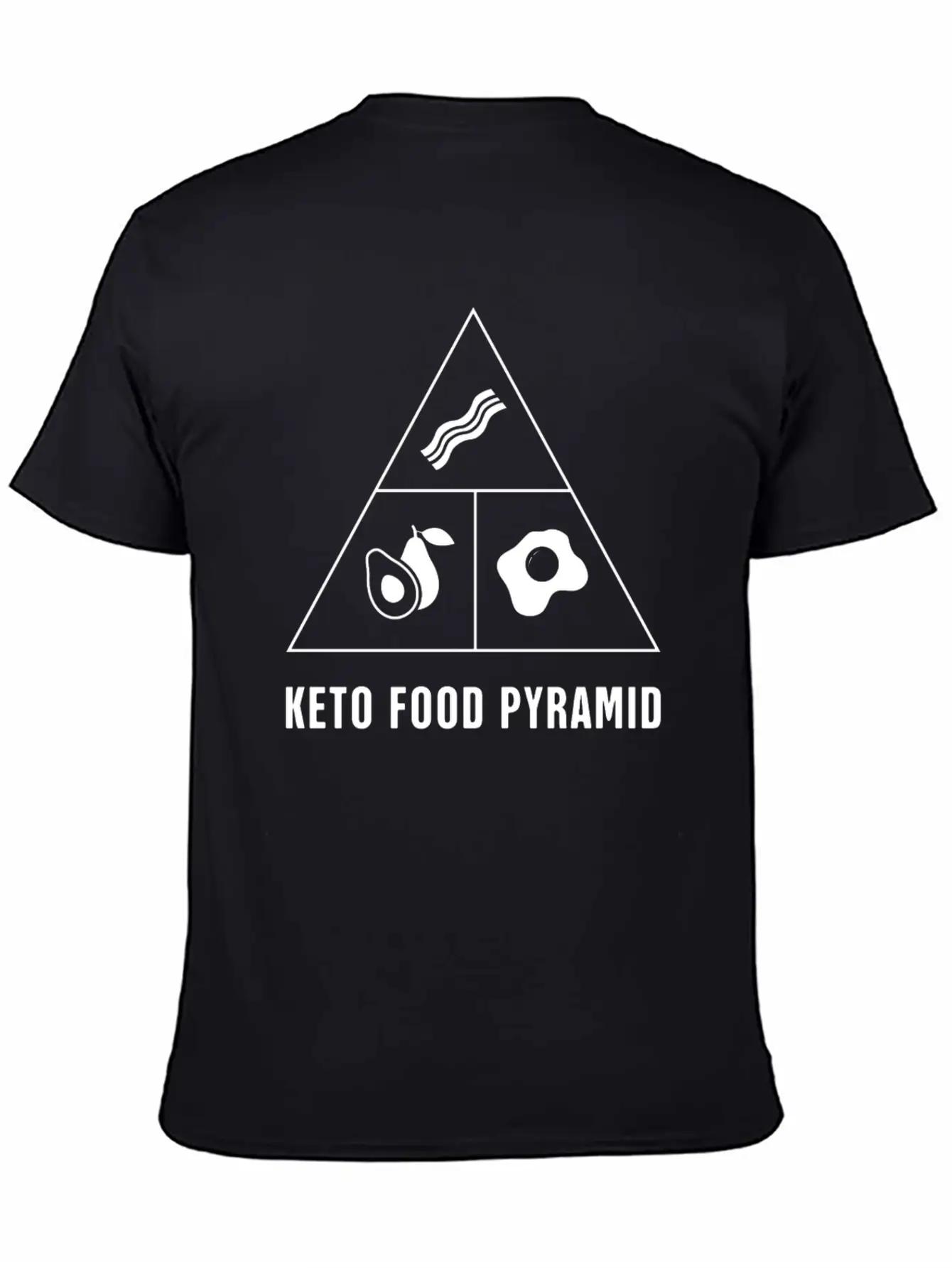 Funny Keto Food Pyramid Unisex Casual T-Shirt – Clean Design For Daily Comfort