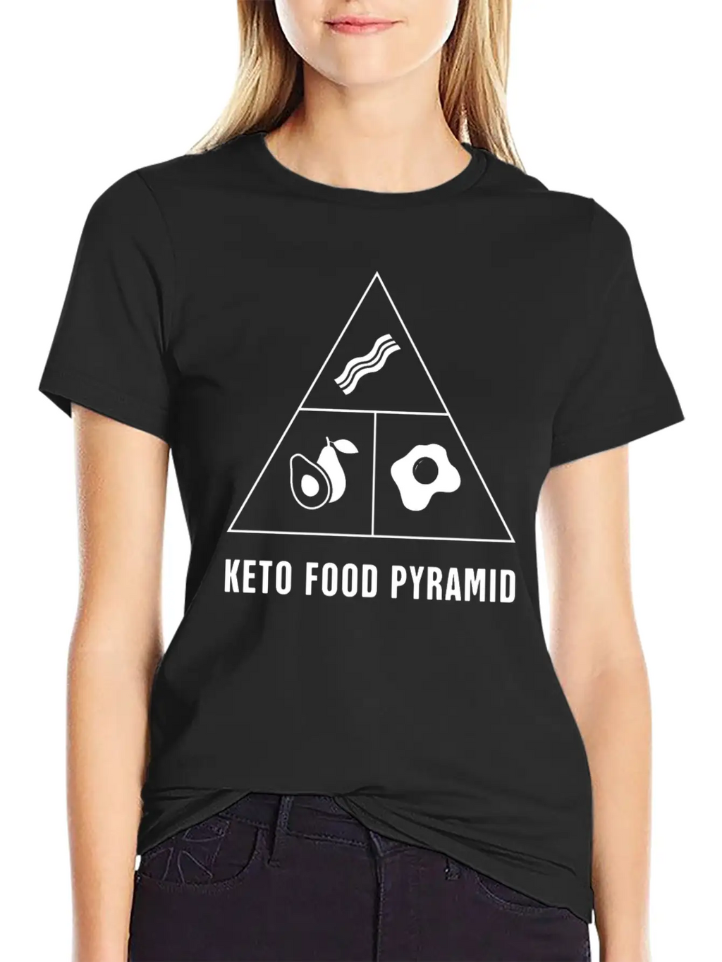 Funny Keto Food Pyramid Unisex Casual T-Shirt – Clean Design For Daily Comfort