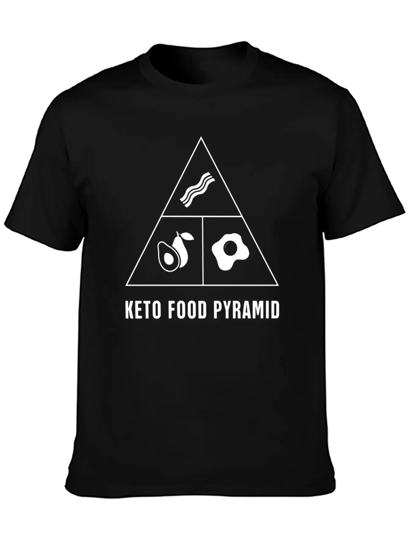 Funny Keto Food Pyramid Unisex Casual T-Shirt – Clean Design For Daily Comfort