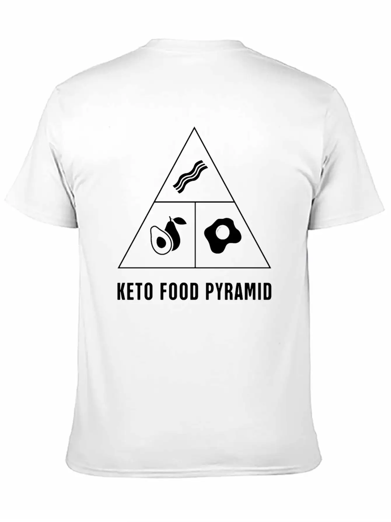 Funny Keto Food Pyramid Unisex Casual T-Shirt – Clean Design For Daily Comfort