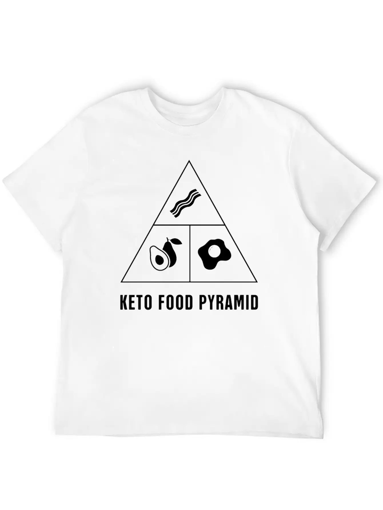 Funny Keto Food Pyramid Unisex Casual T-Shirt – Clean Design For Daily Comfort