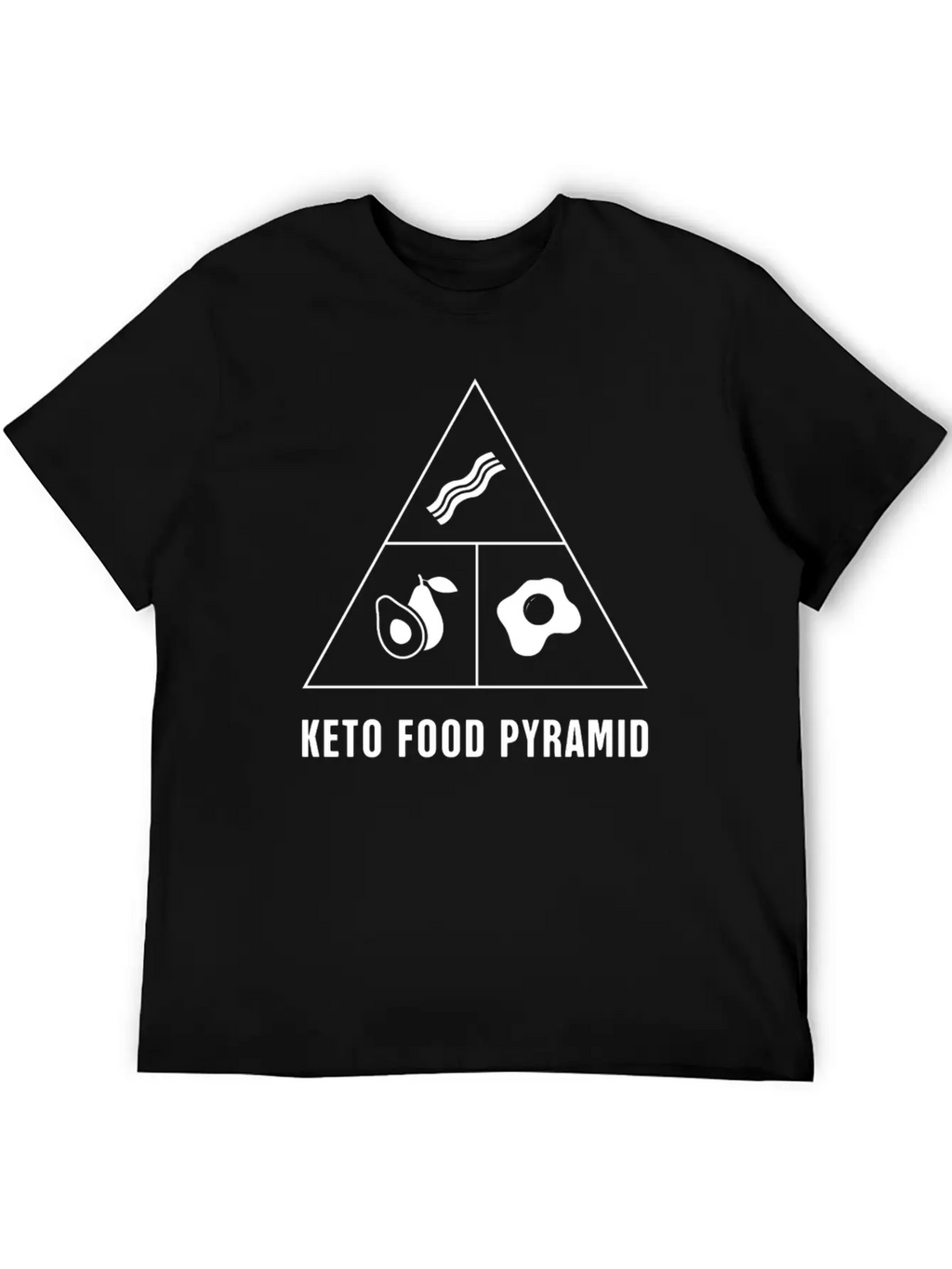 Funny Keto Food Pyramid Unisex Casual T-Shirt – Clean Design For Daily Comfort