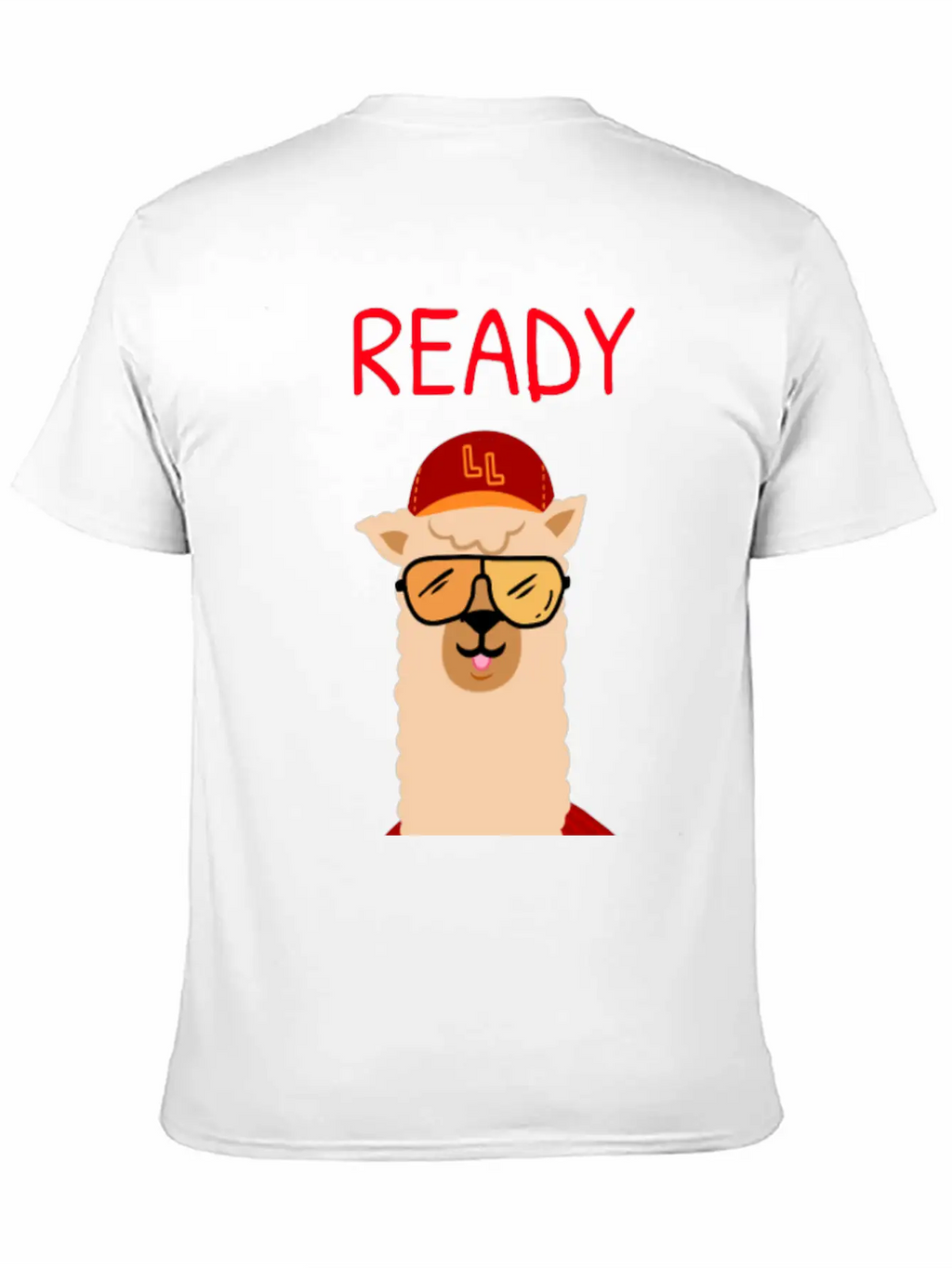 Funny Llama With Sunglasses Enjoying Match Day Stylish Everyday T-Shirt – Unisex Basic Cotton Tee