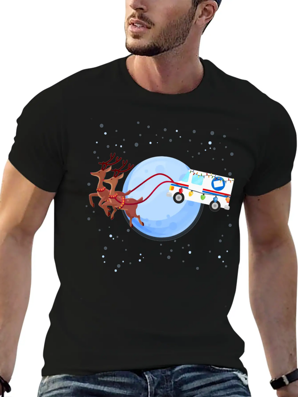 Funny Mail Truck Mailman Postal Worker Christmas G Unisex Casual T-Shirt – Clean Design For Daily Comfort