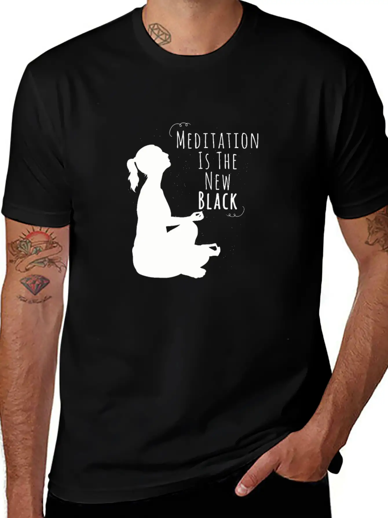 Funny Meditation The New Black Gift Unisex Casual T-Shirt – Clean Design For Daily Comfort