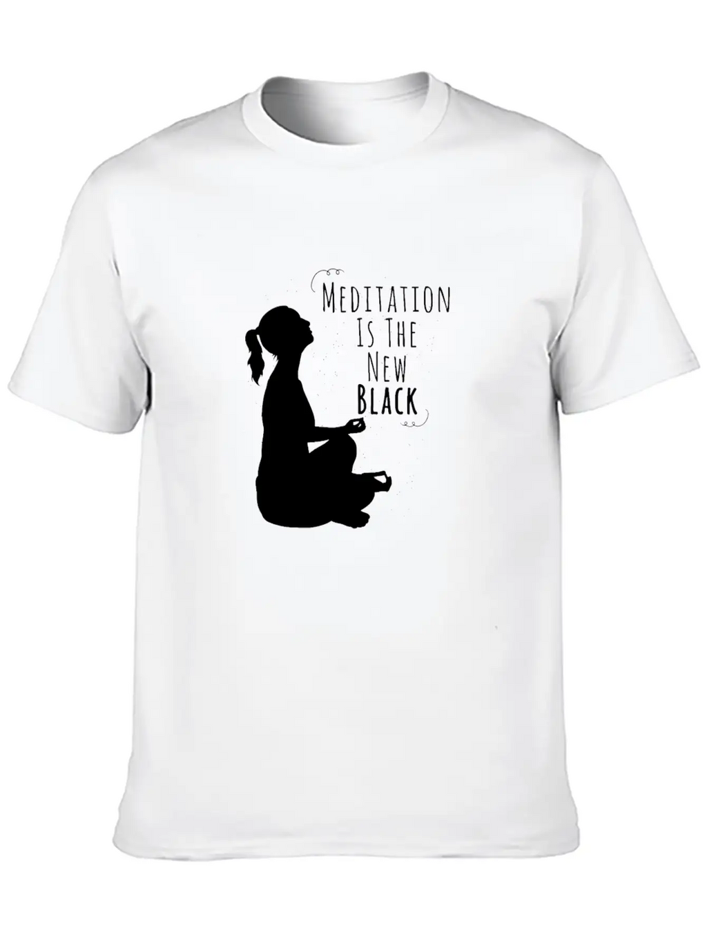 Funny Meditation The New Black Gift Unisex Casual T-Shirt – Clean Design For Daily Comfort