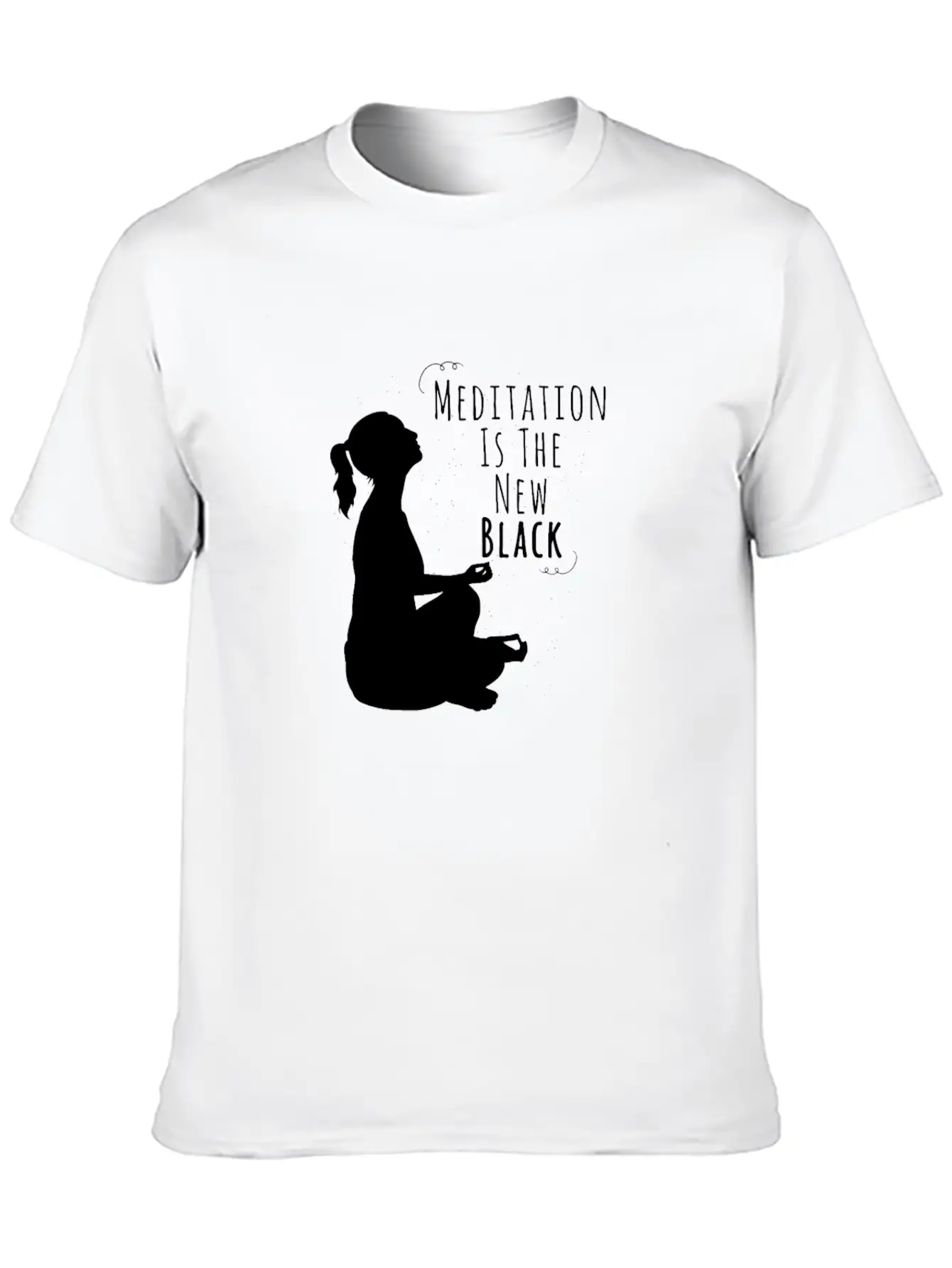 Funny Meditation The New Black Gift Unisex Casual T-Shirt – Clean Design For Daily Comfort