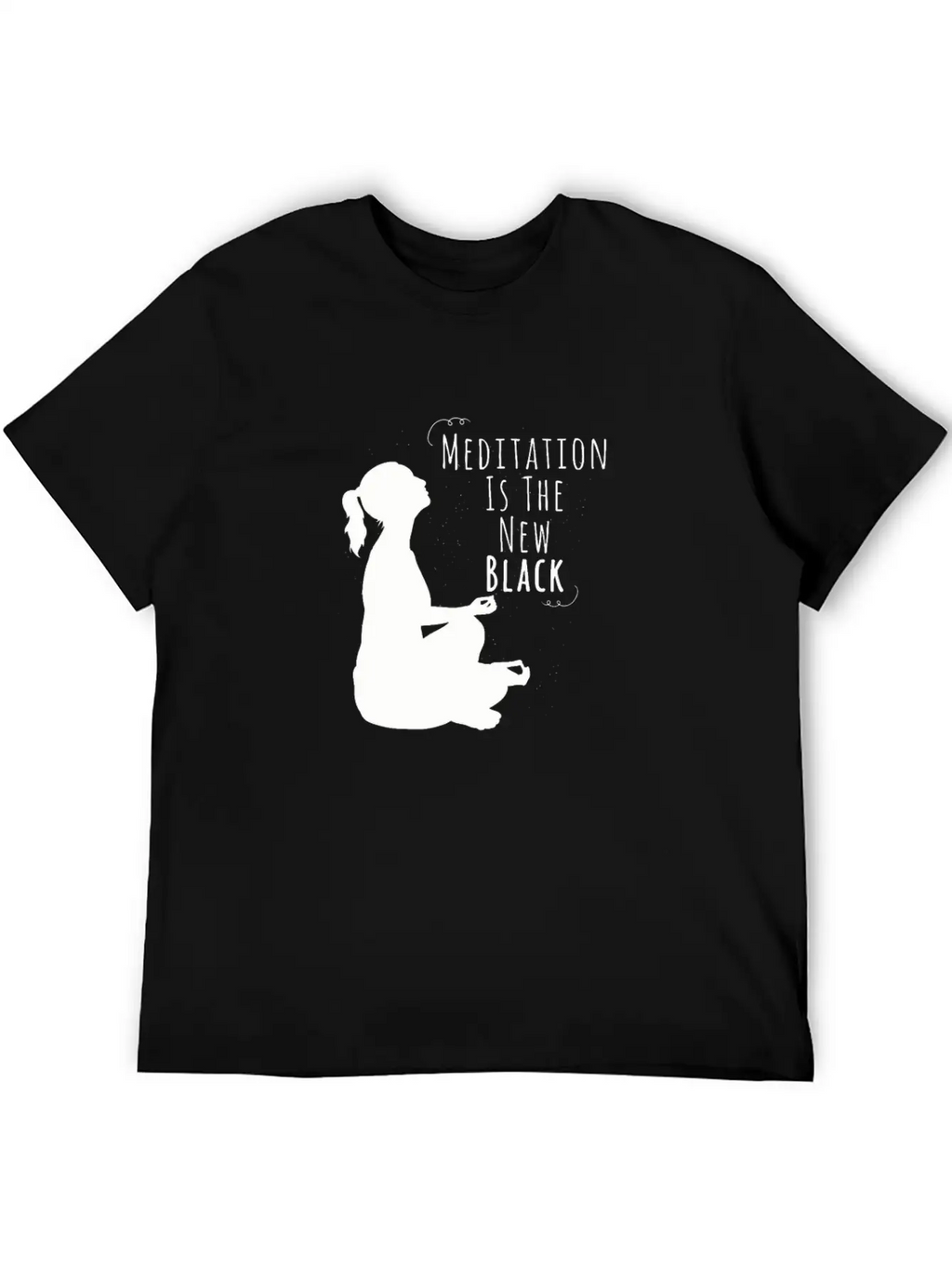 Funny Meditation The New Black Gift Unisex Casual T-Shirt – Clean Design For Daily Comfort