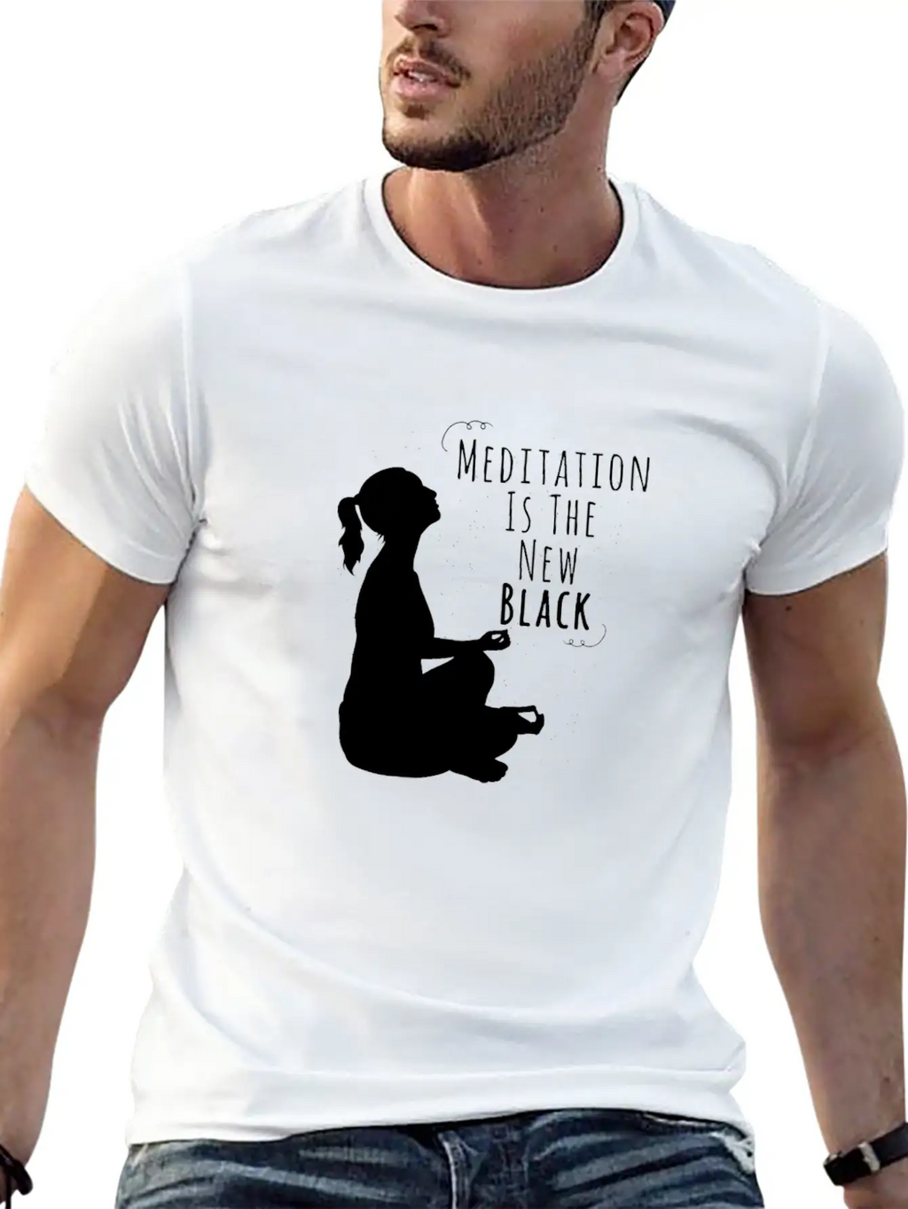 Funny Meditation The New Black Gift Unisex Casual T-Shirt – Clean Design For Daily Comfort